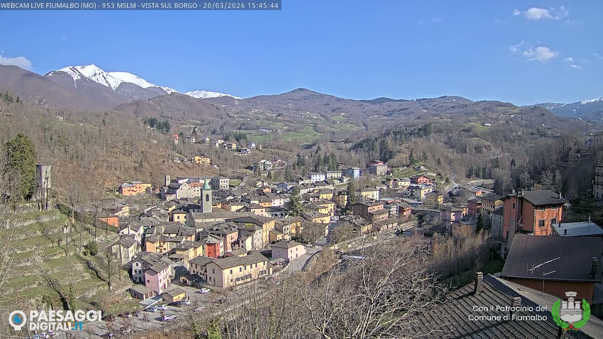 Fiumalbo -Dogana Village (Comune) Skyline Live Cam - Modena, Emilia-Romagna, Italia