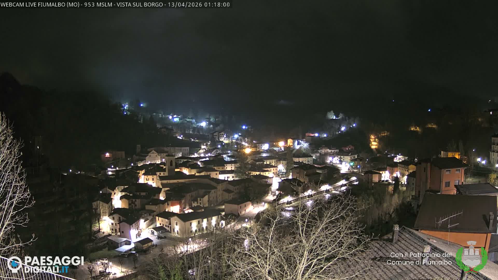 Fiumalbo -Dogana Village (Comune) Skyline Live Cam - Modena, Emilia-Romagna, Italia