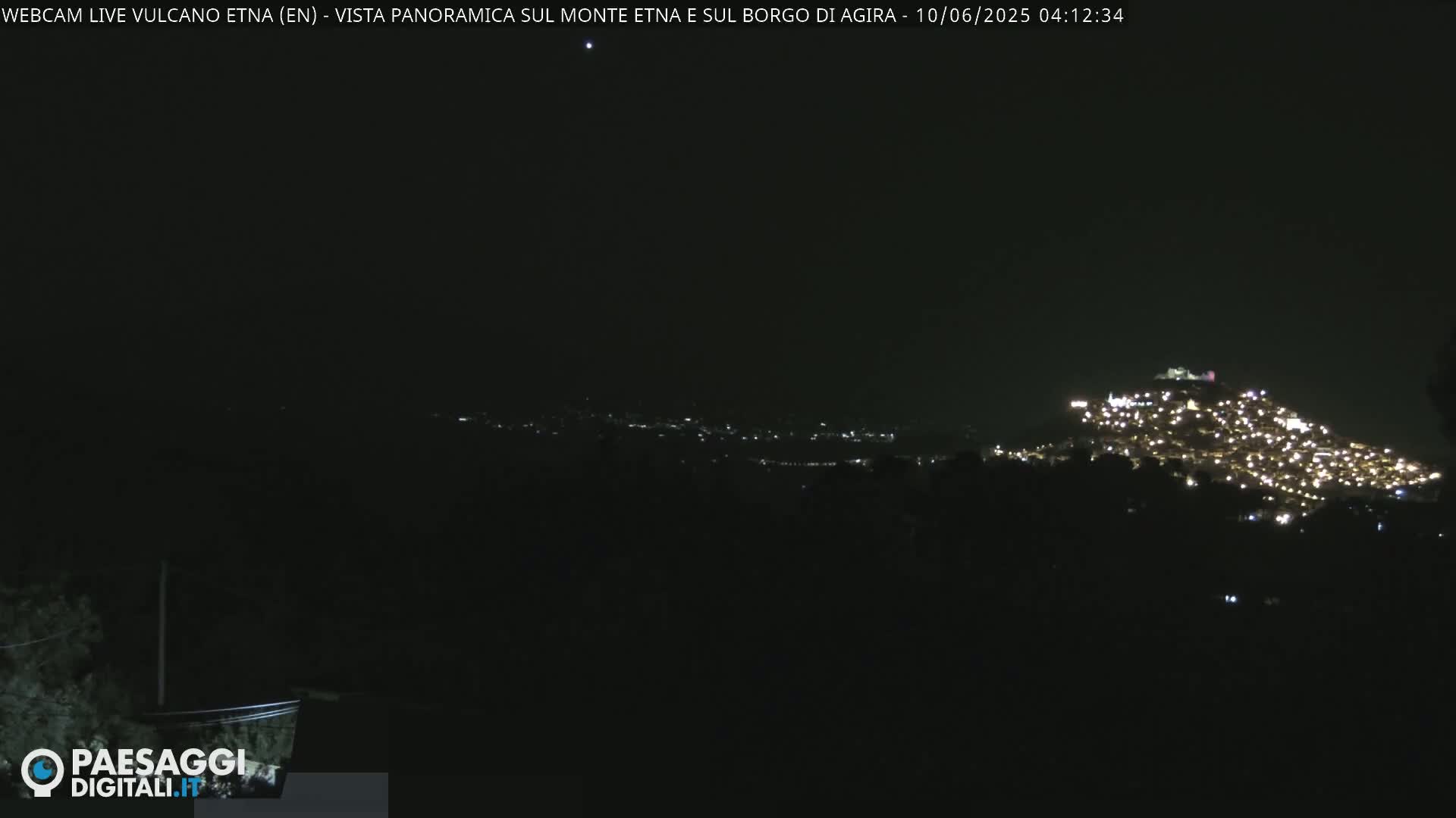 Etna Volcano , Monte Etna  & Agira City View Live Cam - Enna, Scily, Italy