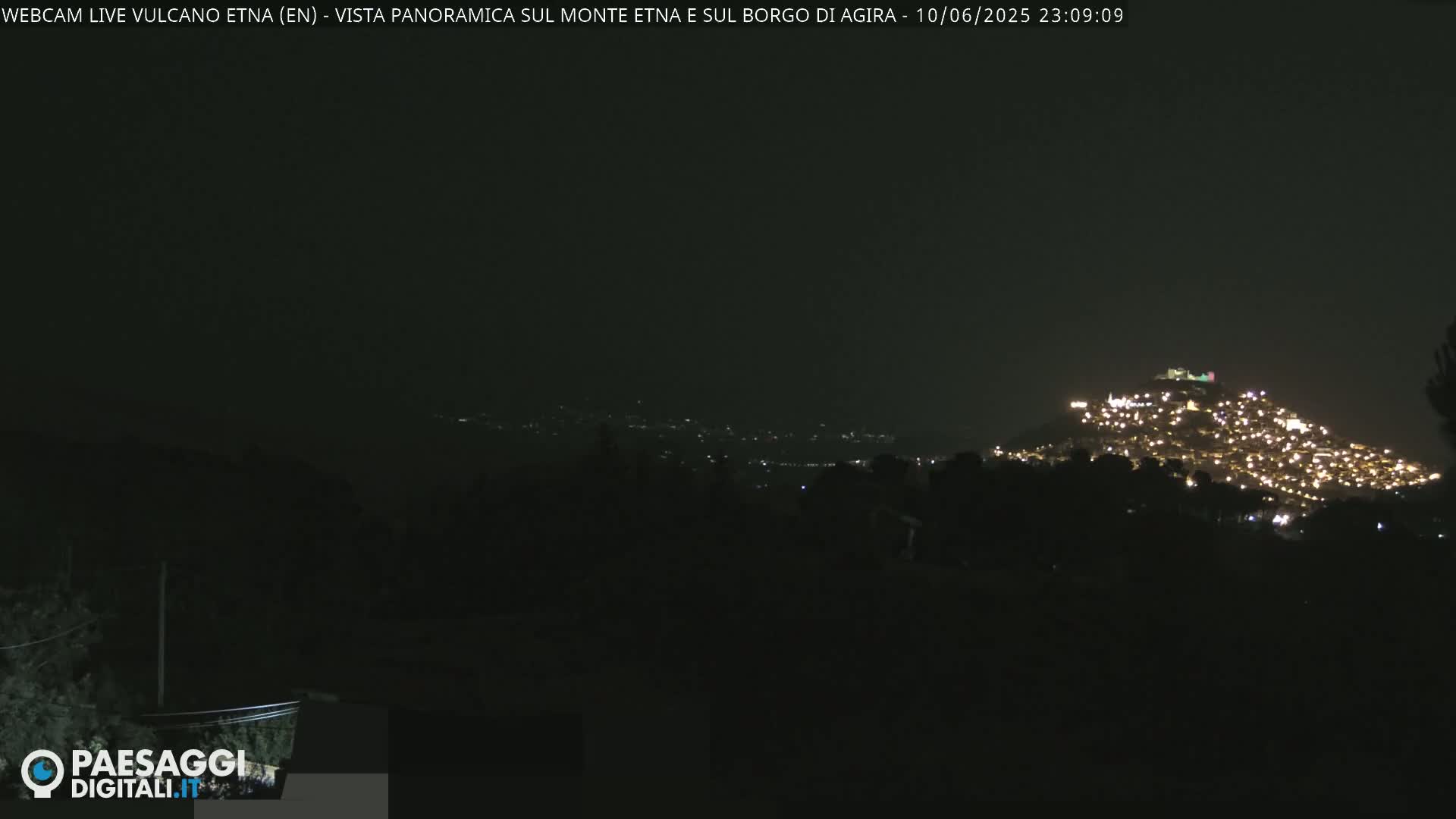 Etna Volcano , Monte Etna  & Agira City View Live Cam - Enna, Scily, Italy