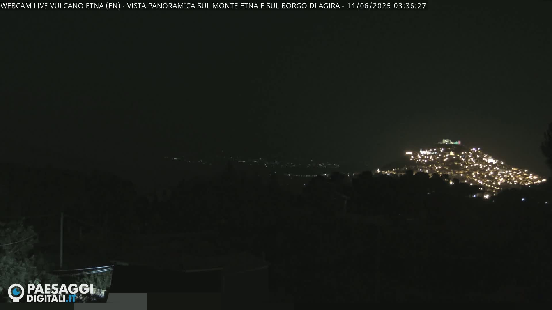 Etna Volcano , Monte Etna  & Agira City View Live Cam - Enna, Scily, Italy