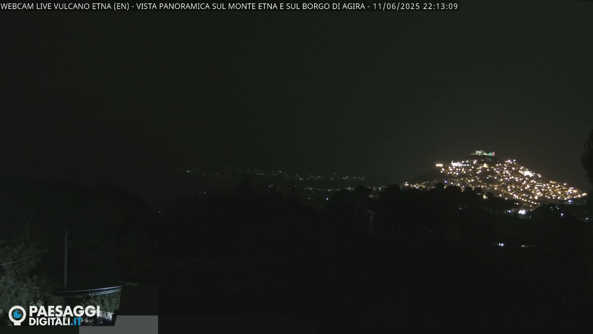 Etna Volcano , Monte Etna  & Agira City View Live Cam - Enna, Scily, Italy