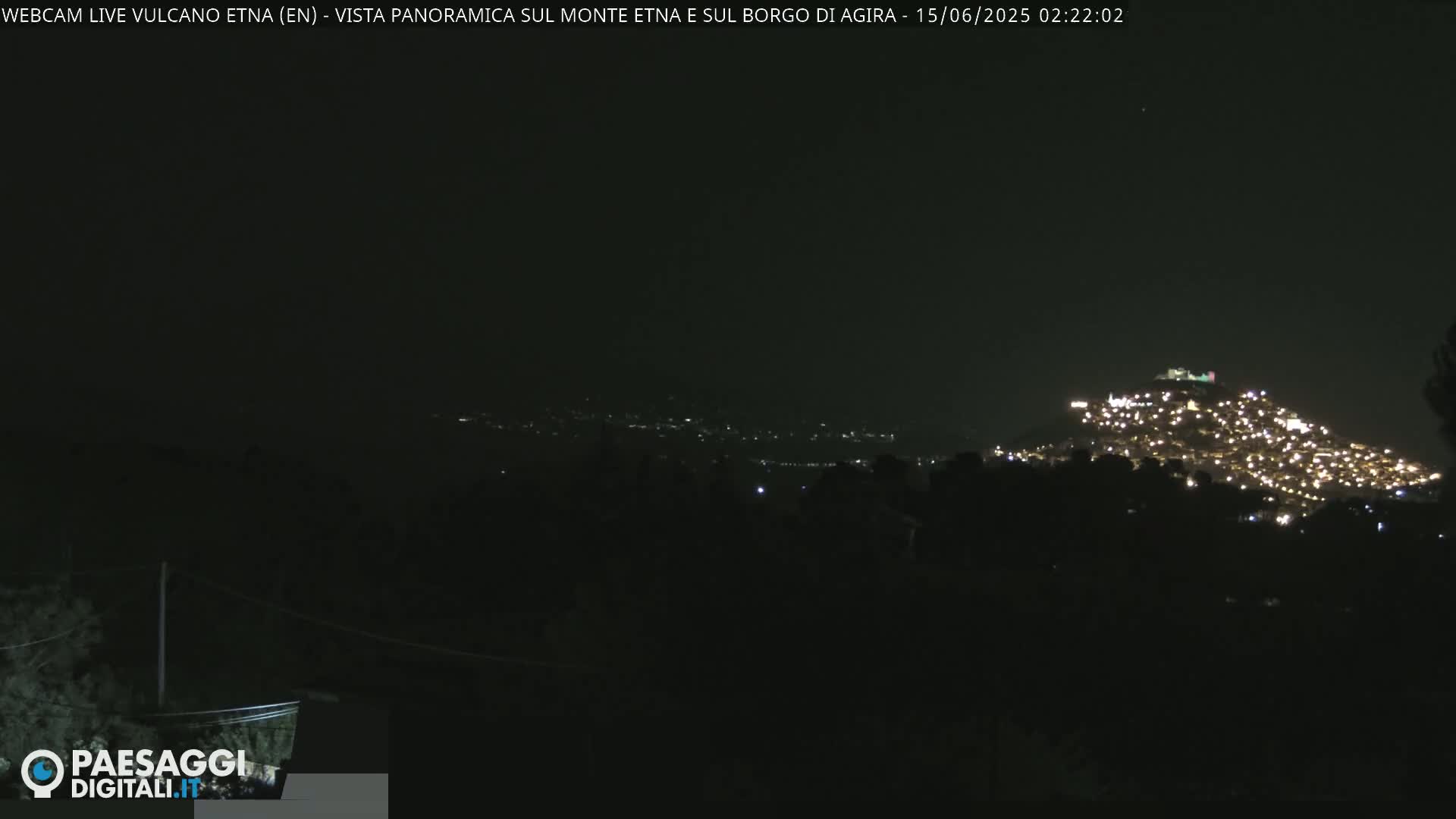 Etna Volcano , Monte Etna  & Agira City View Live Cam - Enna, Scily, Italy