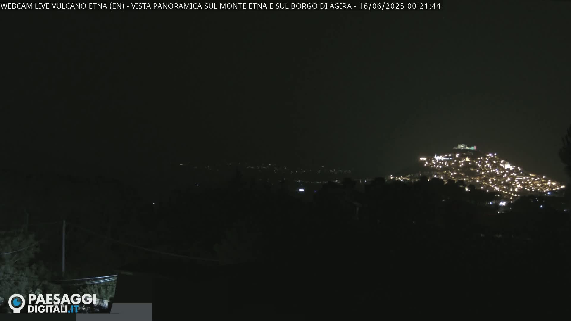 Etna Volcano , Monte Etna  & Agira City View Live Cam - Enna, Scily, Italy