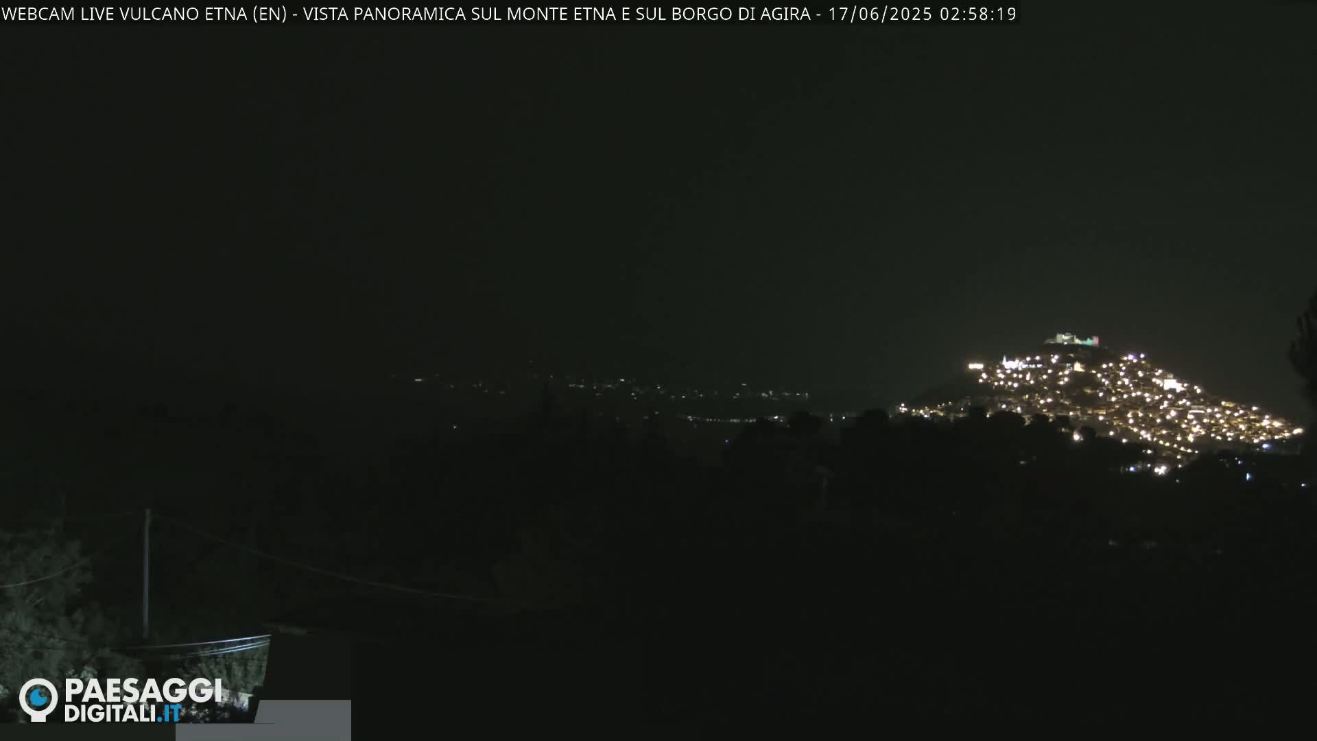 Etna Volcano , Monte Etna  & Agira City View Live Cam - Enna, Scily, Italy