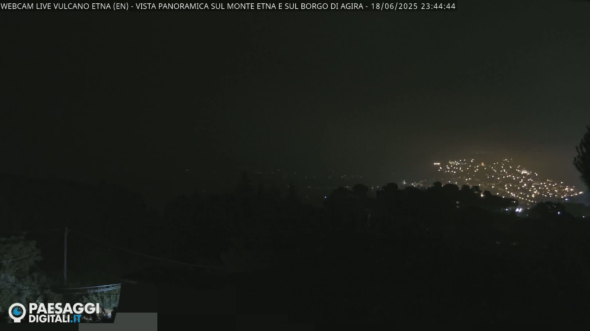 Etna Volcano , Monte Etna  & Agira City View Live Cam - Enna, Scily, Italy