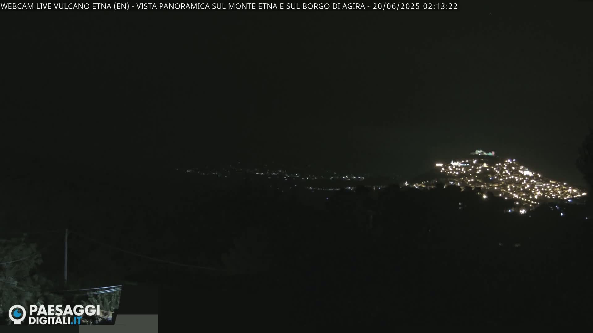 Etna Volcano , Monte Etna  & Agira City View Live Cam - Enna, Scily, Italy
