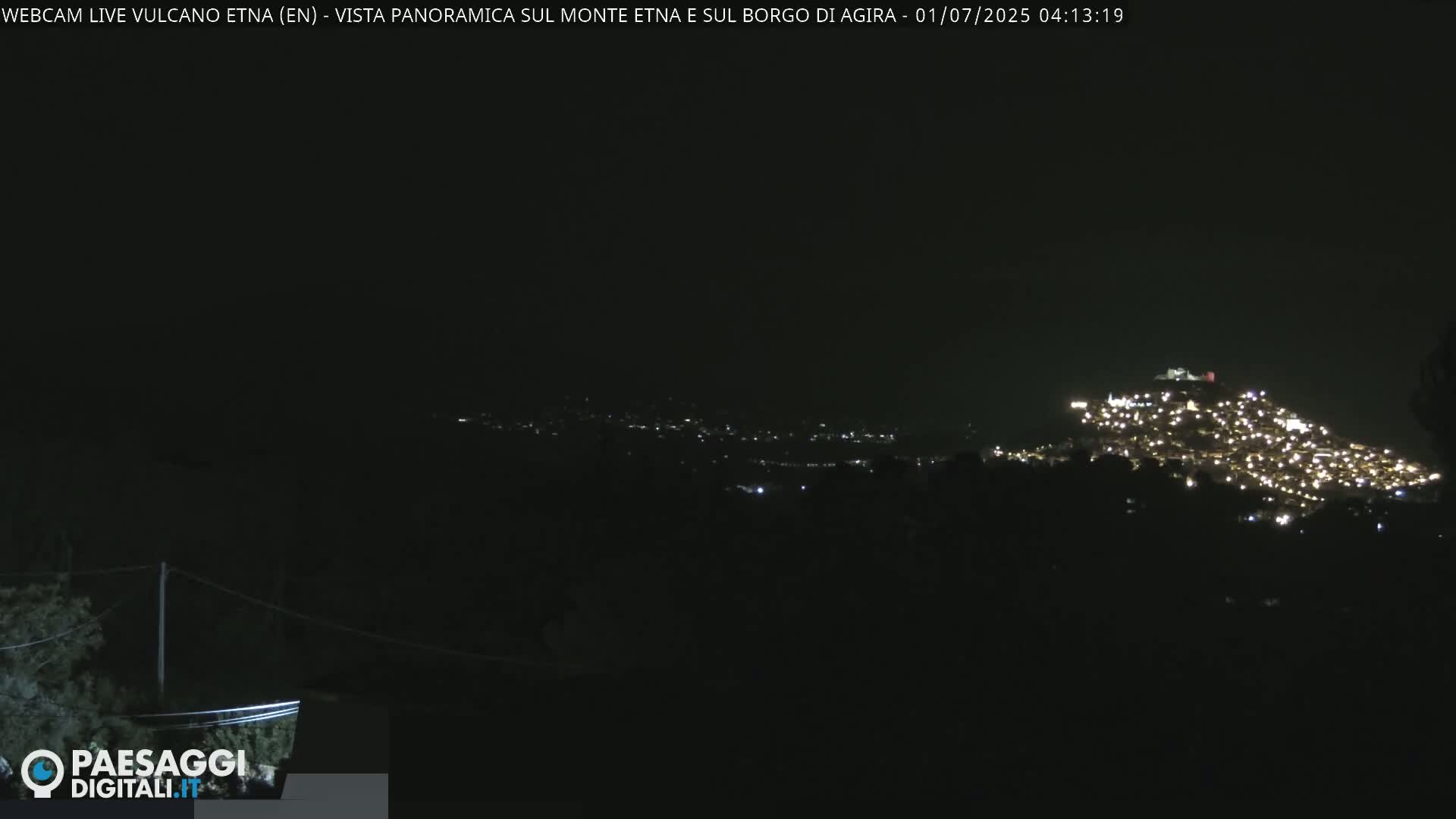 Etna Volcano , Monte Etna  & Agira City View Live Cam - Enna, Scily, Italy