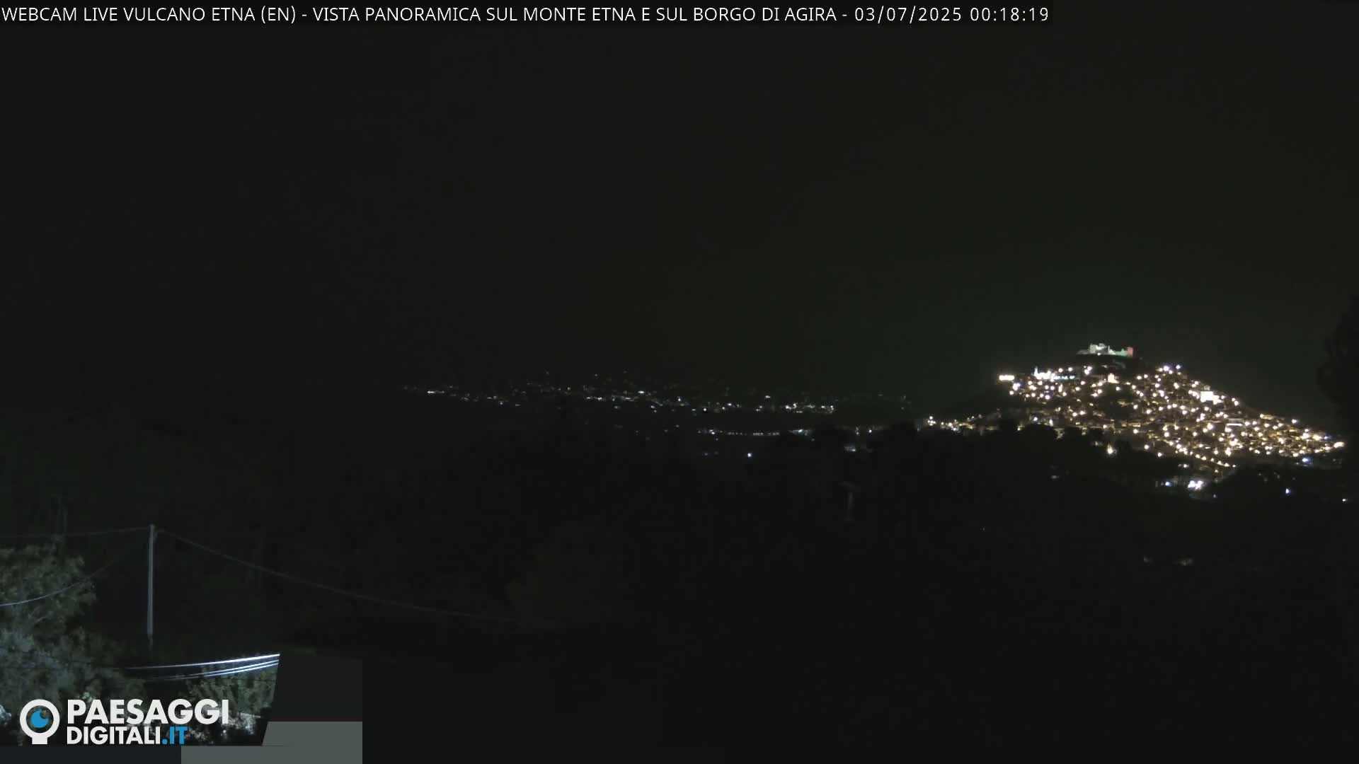 Etna Volcano , Monte Etna  & Agira City View Live Cam - Enna, Scily, Italy
