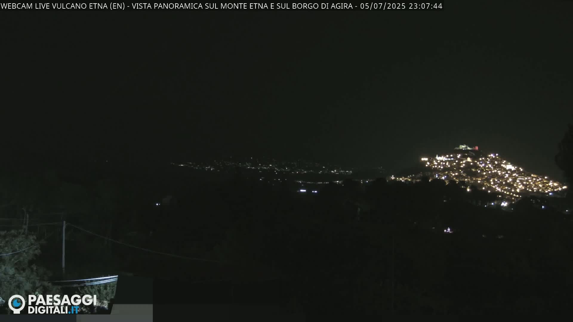 Etna Volcano , Monte Etna  & Agira City View Live Cam - Enna, Scily, Italy