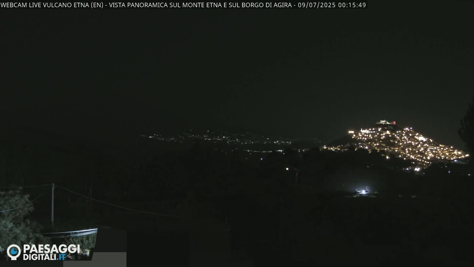 Etna Volcano , Monte Etna  & Agira City View Live Cam - Enna, Scily, Italy