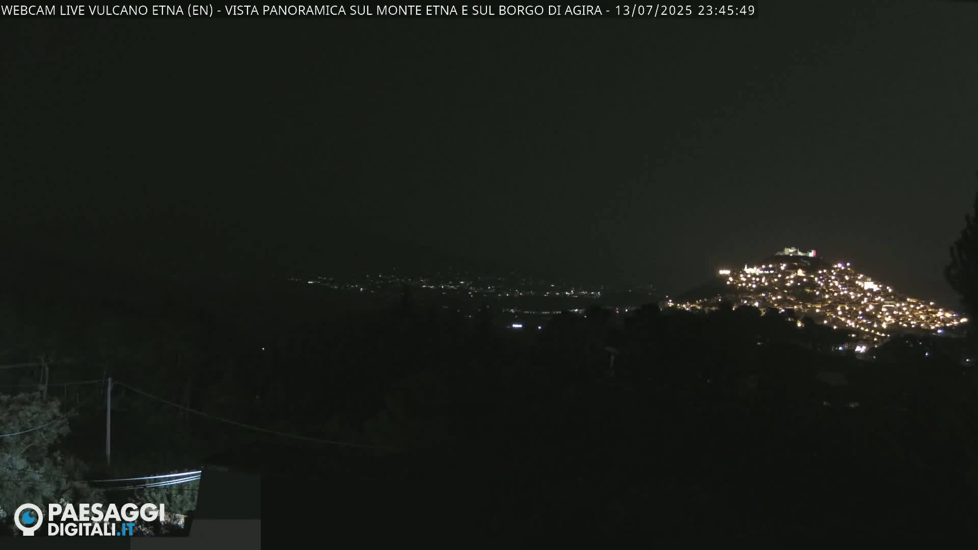 Etna Volcano , Monte Etna  & Agira City View Live Cam - Enna, Scily, Italy