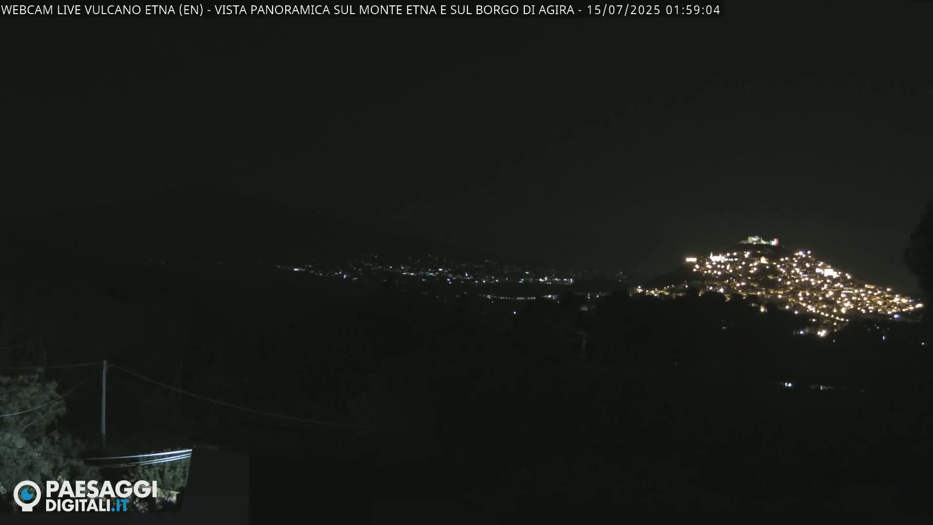 Etna Volcano , Monte Etna  & Agira City View Live Cam - Enna, Scily, Italy