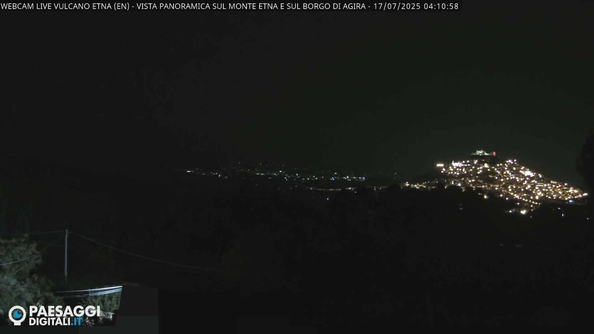 Etna Volcano , Monte Etna  & Agira City View Live Cam - Enna, Scily, Italy