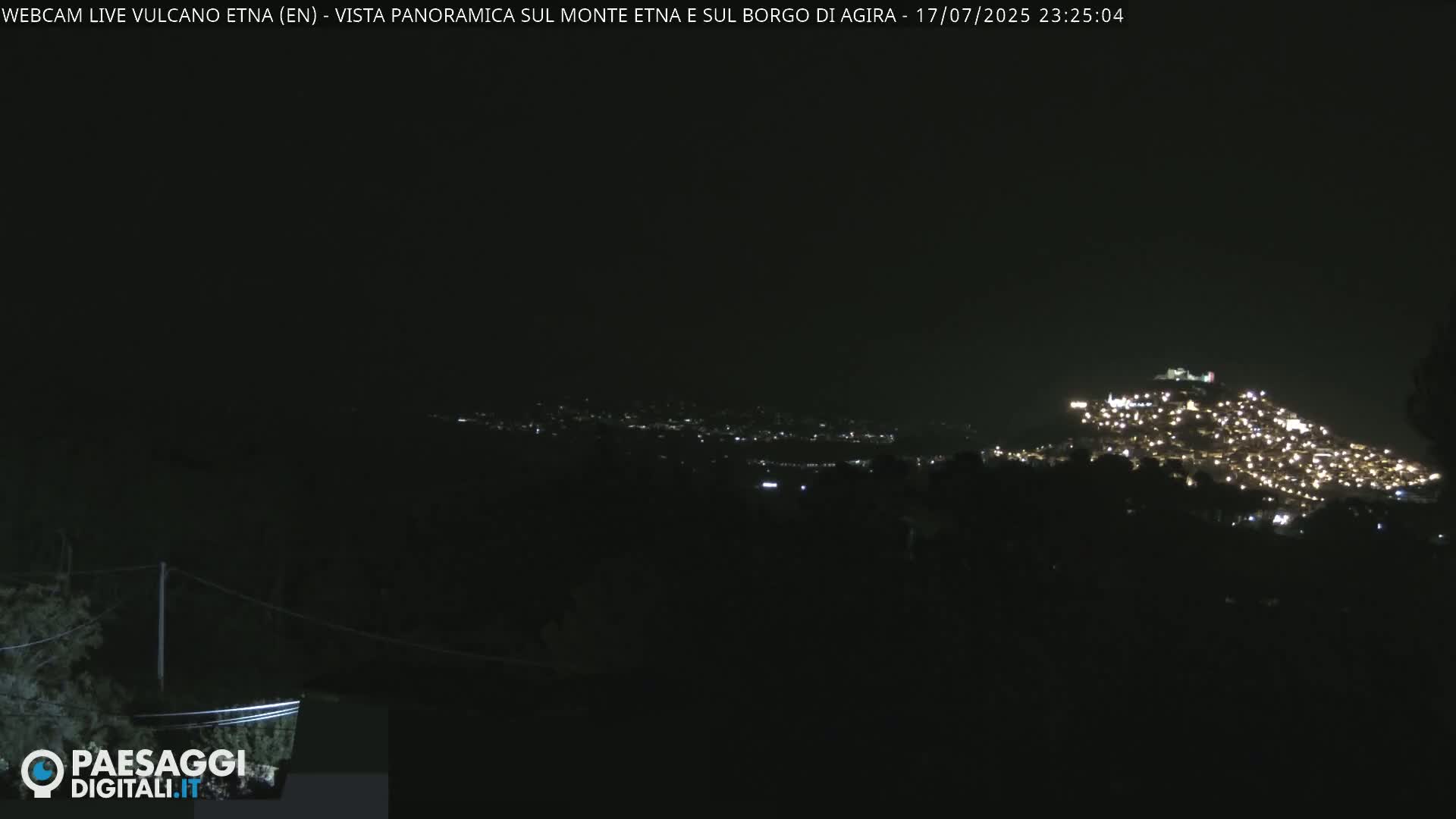Etna Volcano , Monte Etna  & Agira City View Live Cam - Enna, Scily, Italy