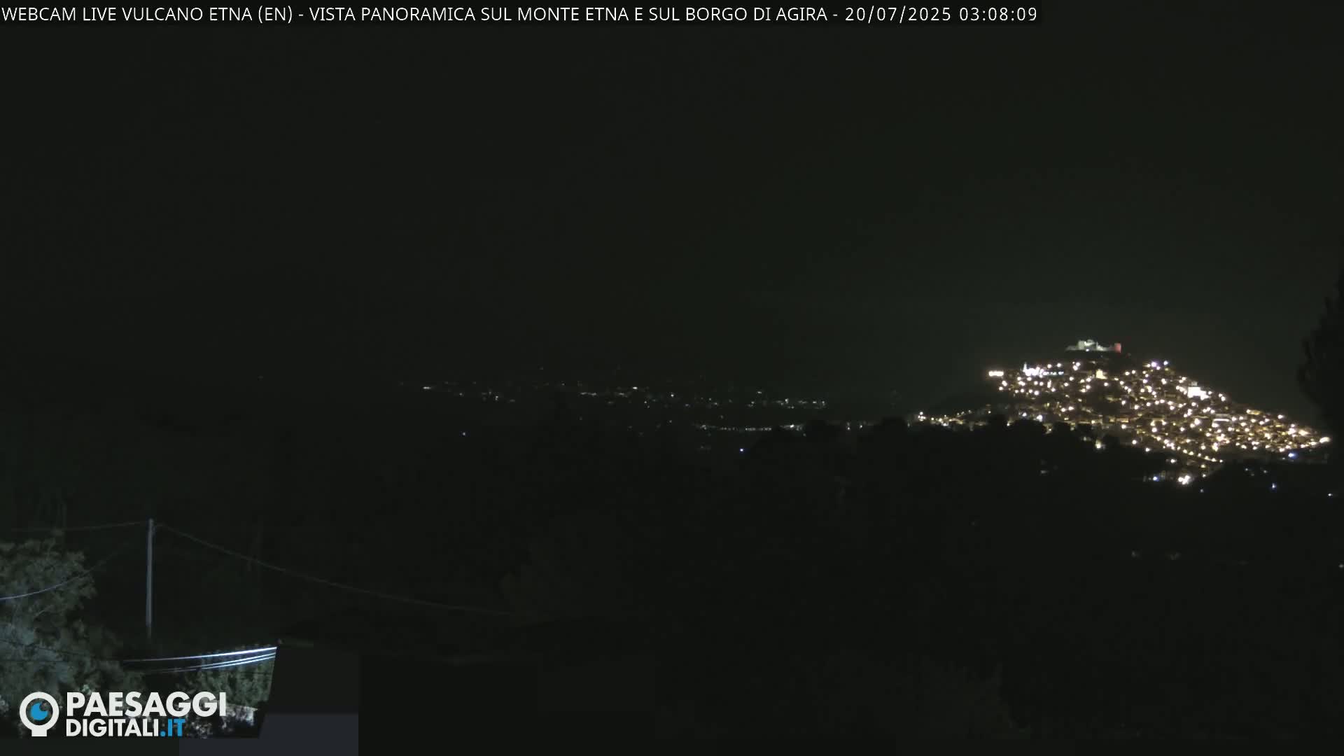 Etna Volcano , Monte Etna  & Agira City View Live Cam - Enna, Scily, Italy