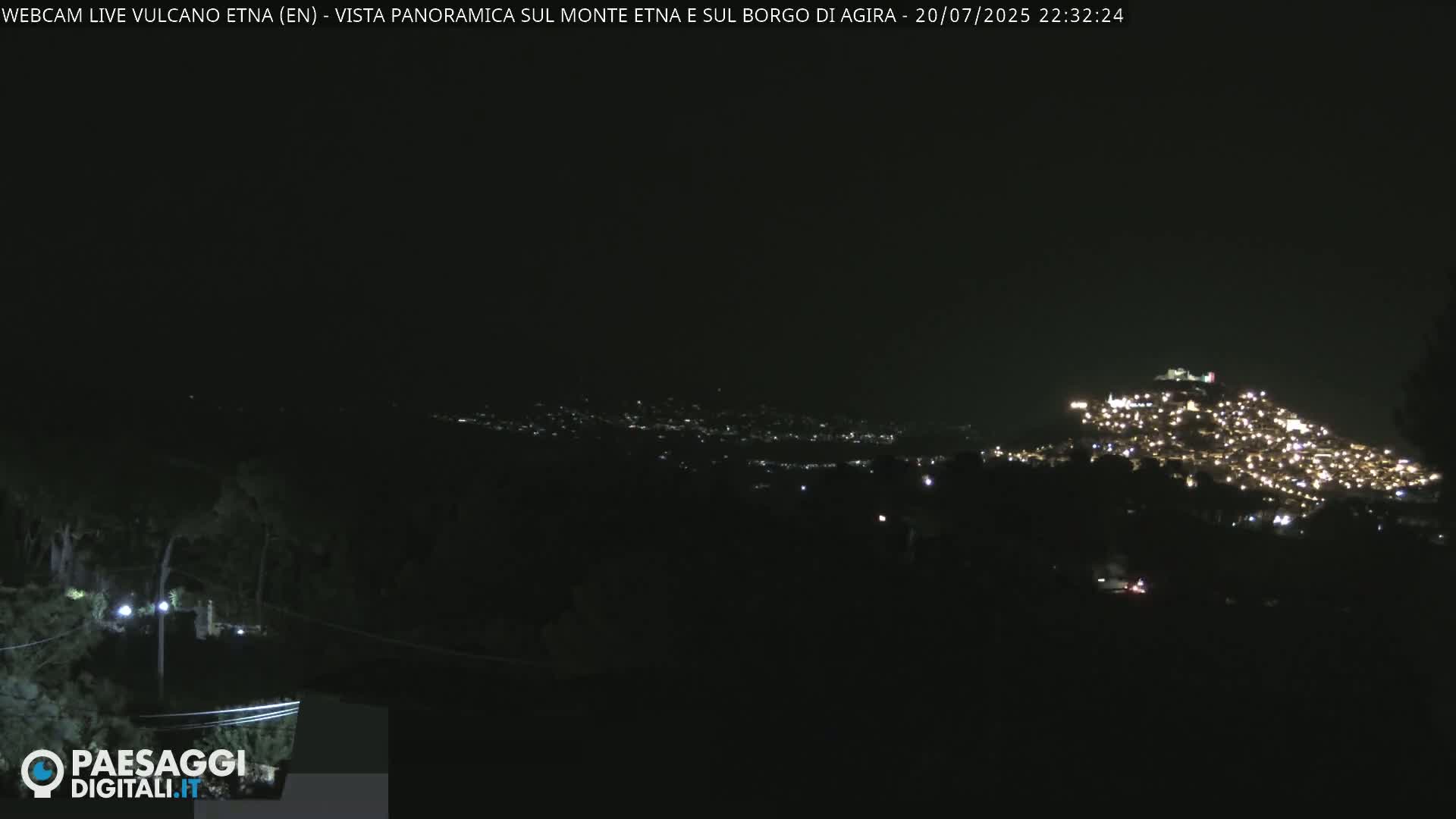 Etna Volcano , Monte Etna  & Agira City View Live Cam - Enna, Scily, Italy