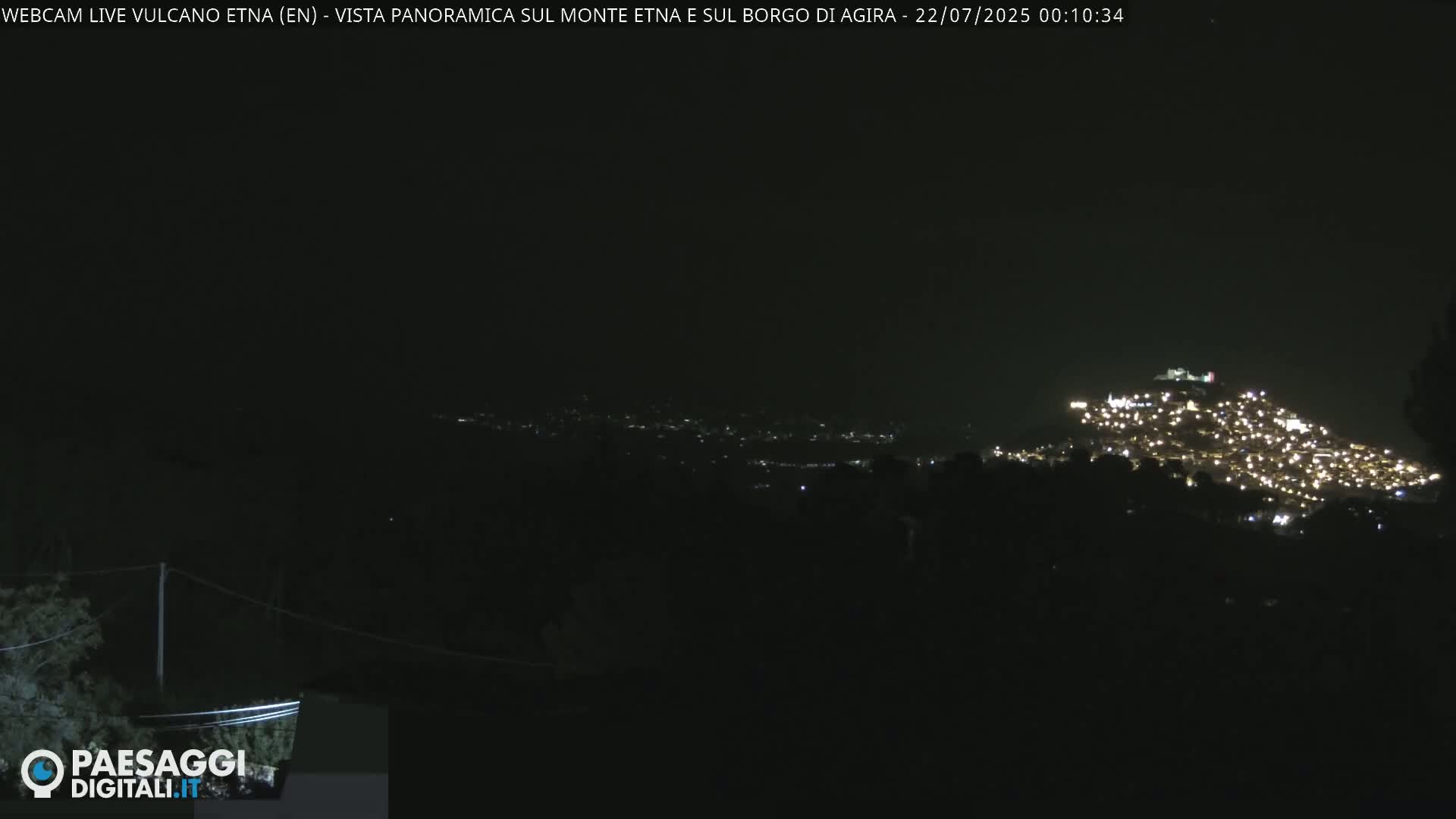 Etna Volcano , Monte Etna  & Agira City View Live Cam - Enna, Scily, Italy