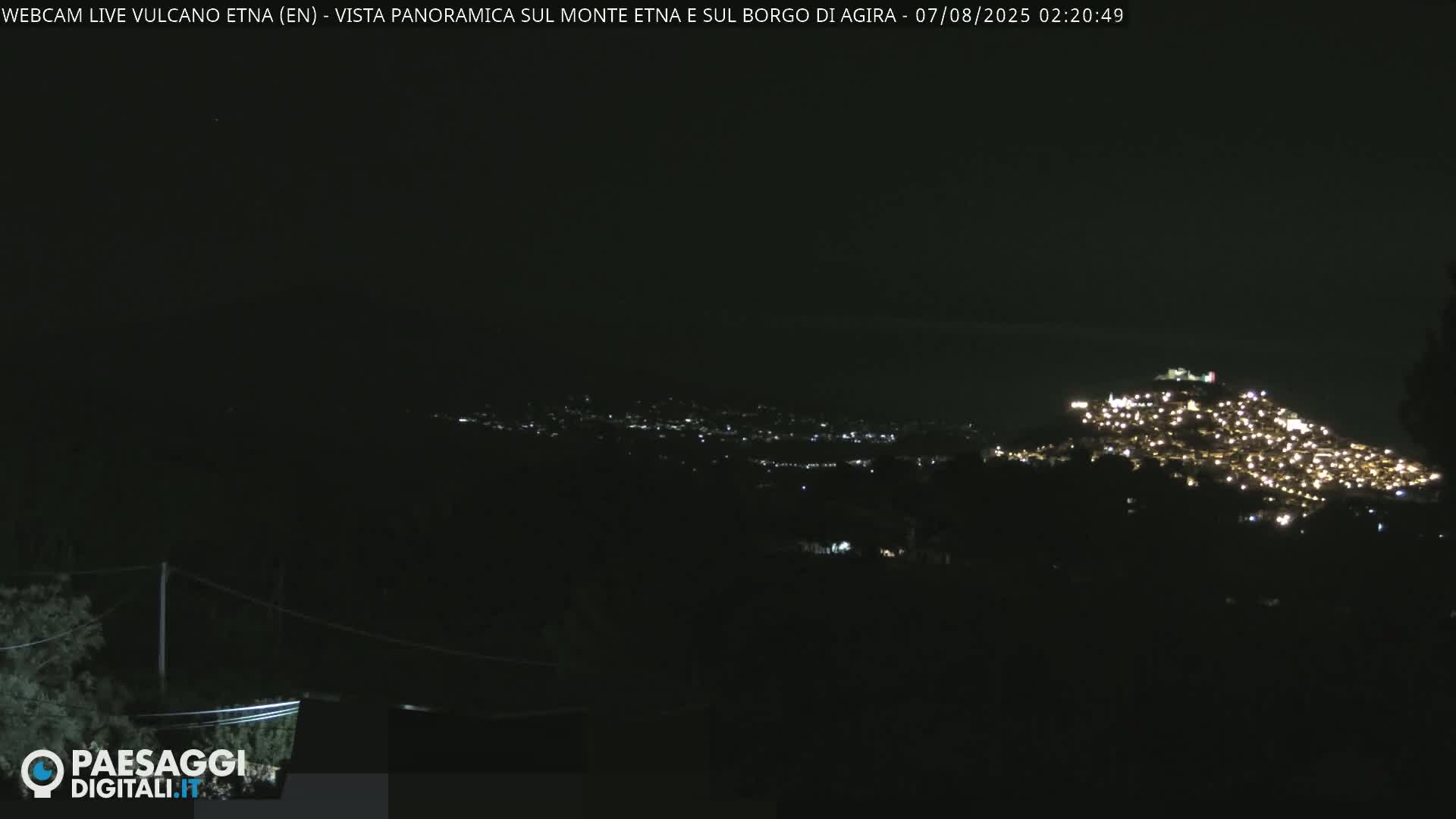 Etna Volcano , Monte Etna  & Agira City View Live Cam - Enna, Scily, Italy