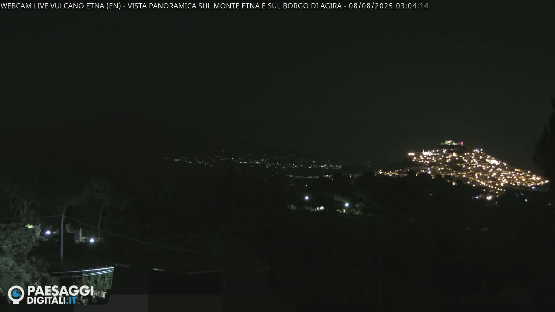 Etna Volcano , Monte Etna  & Agira City View Live Cam - Enna, Scily, Italy