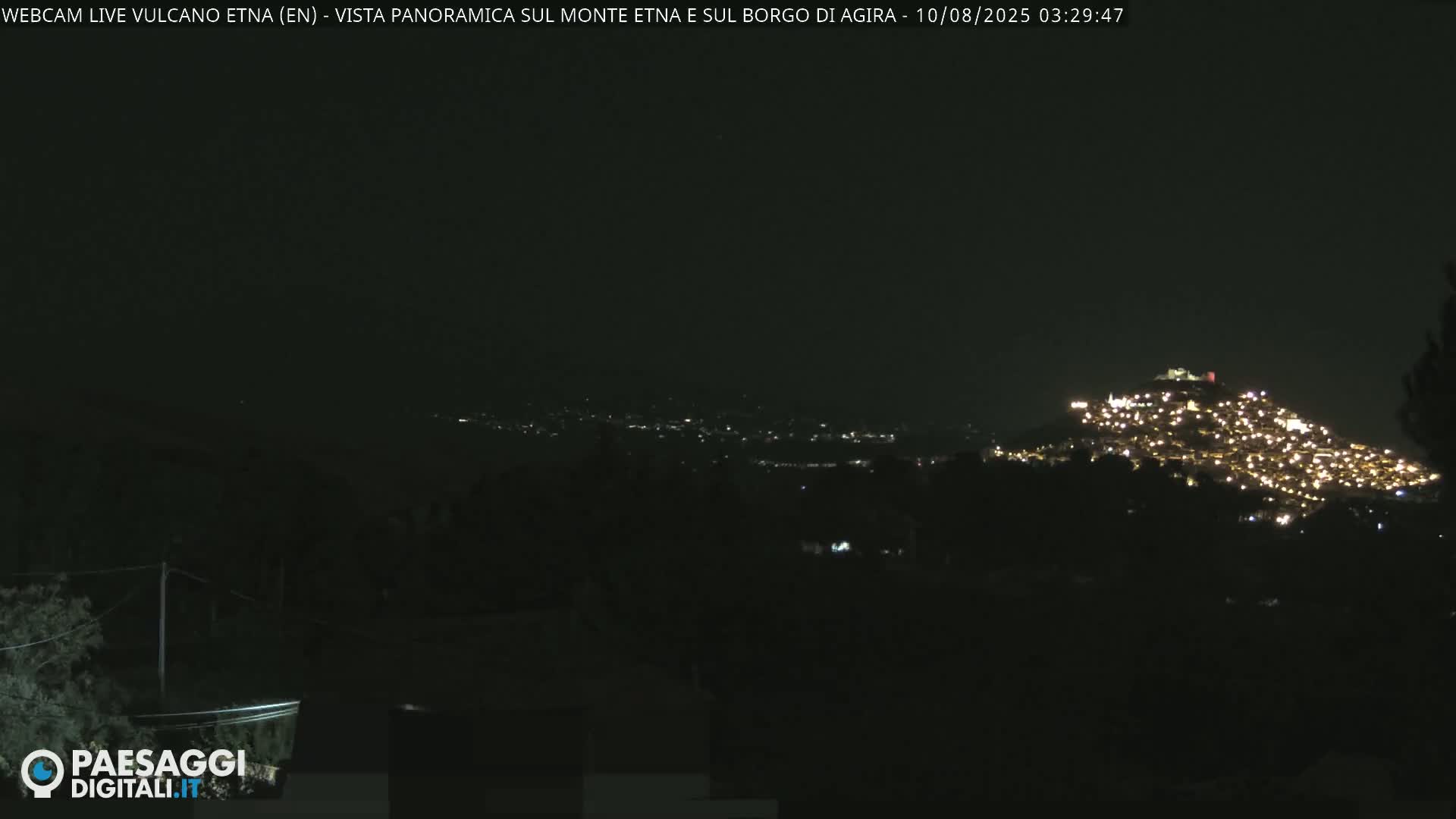 Etna Volcano , Monte Etna  & Agira City View Live Cam - Enna, Scily, Italy