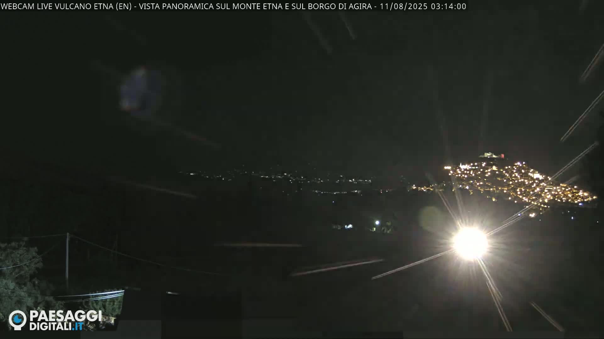 Etna Volcano , Monte Etna  & Agira City View Live Cam - Enna, Scily, Italy