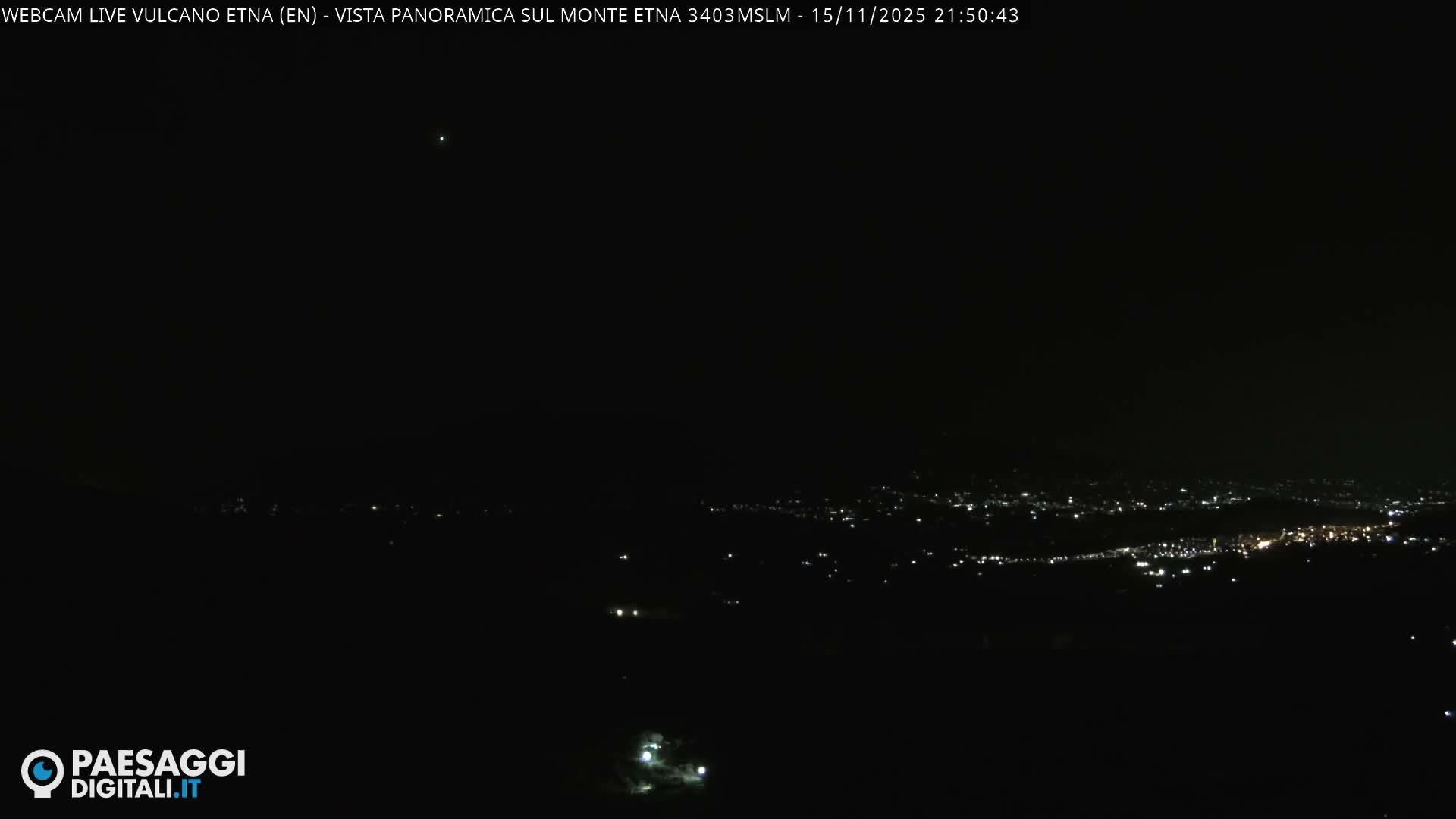 Etna Volcano , Monte Etna  & Agira City View Live Cam - Enna, Scily, Italy