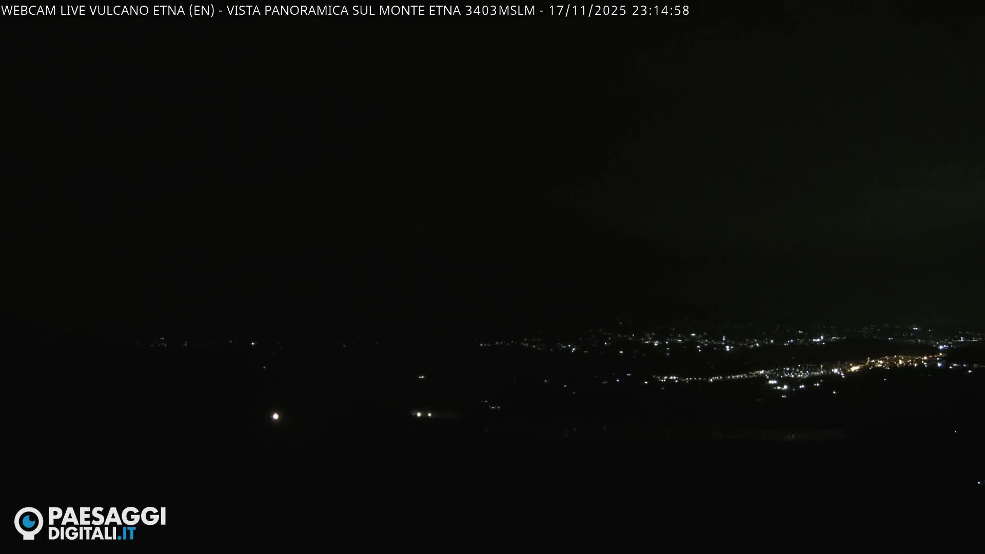 Etna Volcano , Monte Etna  & Agira City View Live Cam - Enna, Scily, Italy