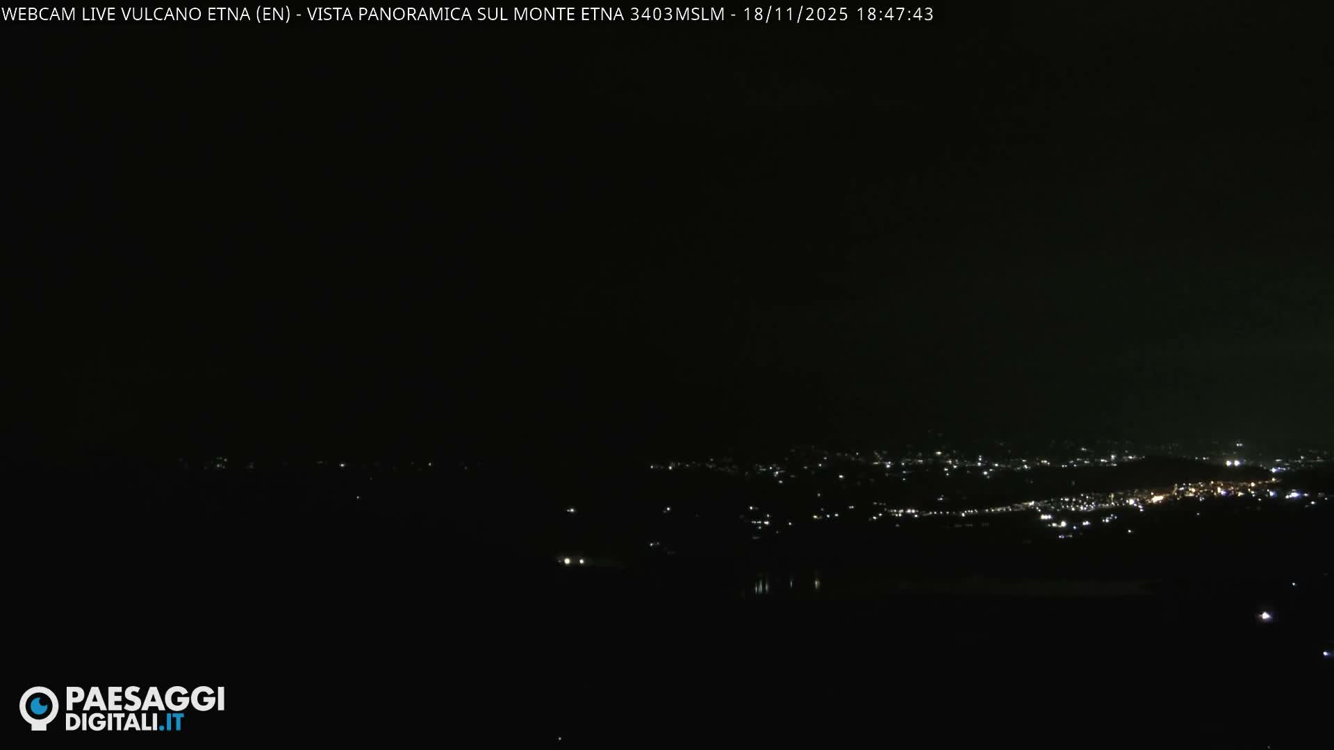 Etna Volcano , Monte Etna  & Agira City View Live Cam - Enna, Scily, Italy