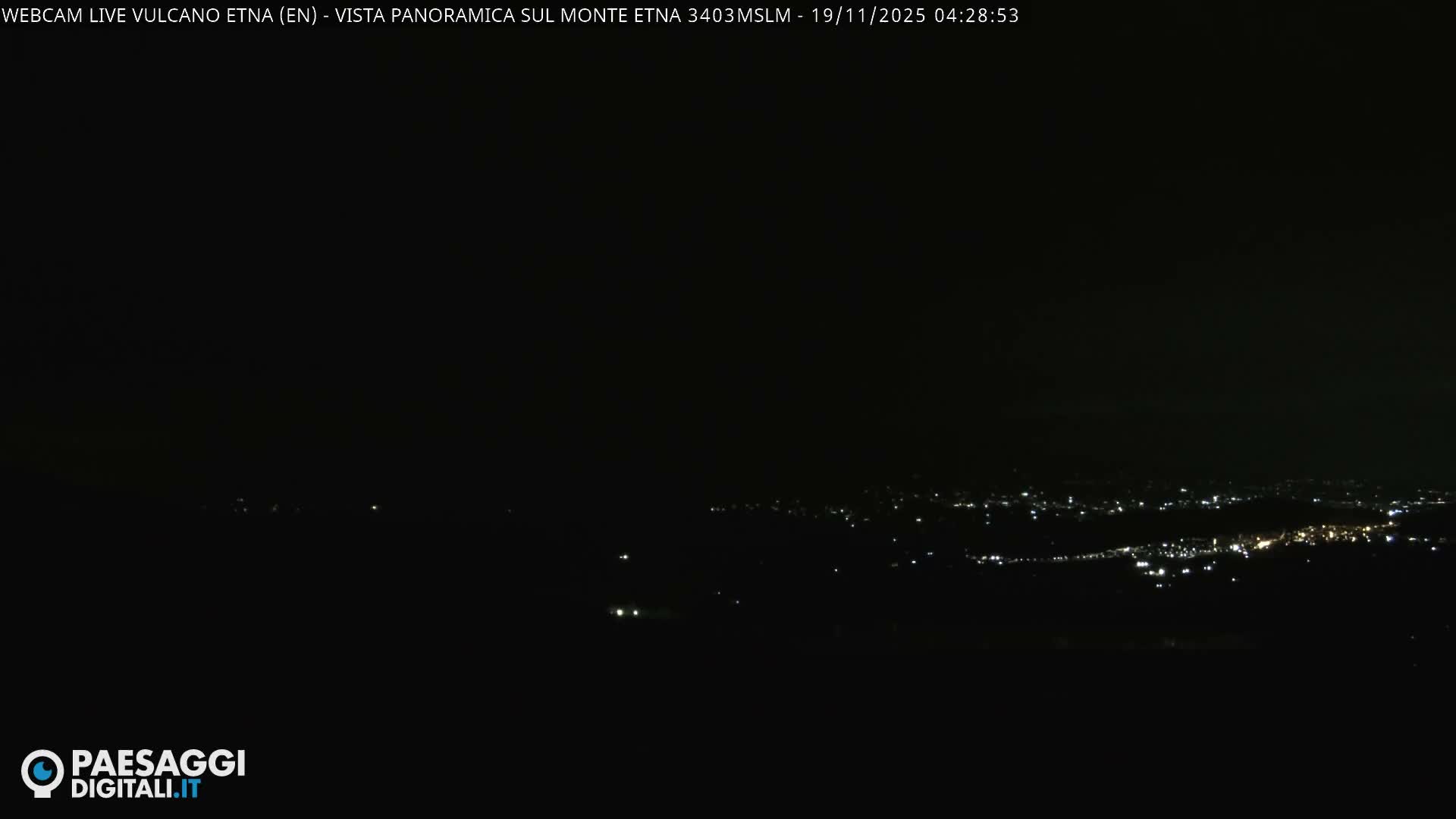 Etna Volcano , Monte Etna  & Agira City View Live Cam - Enna, Scily, Italy