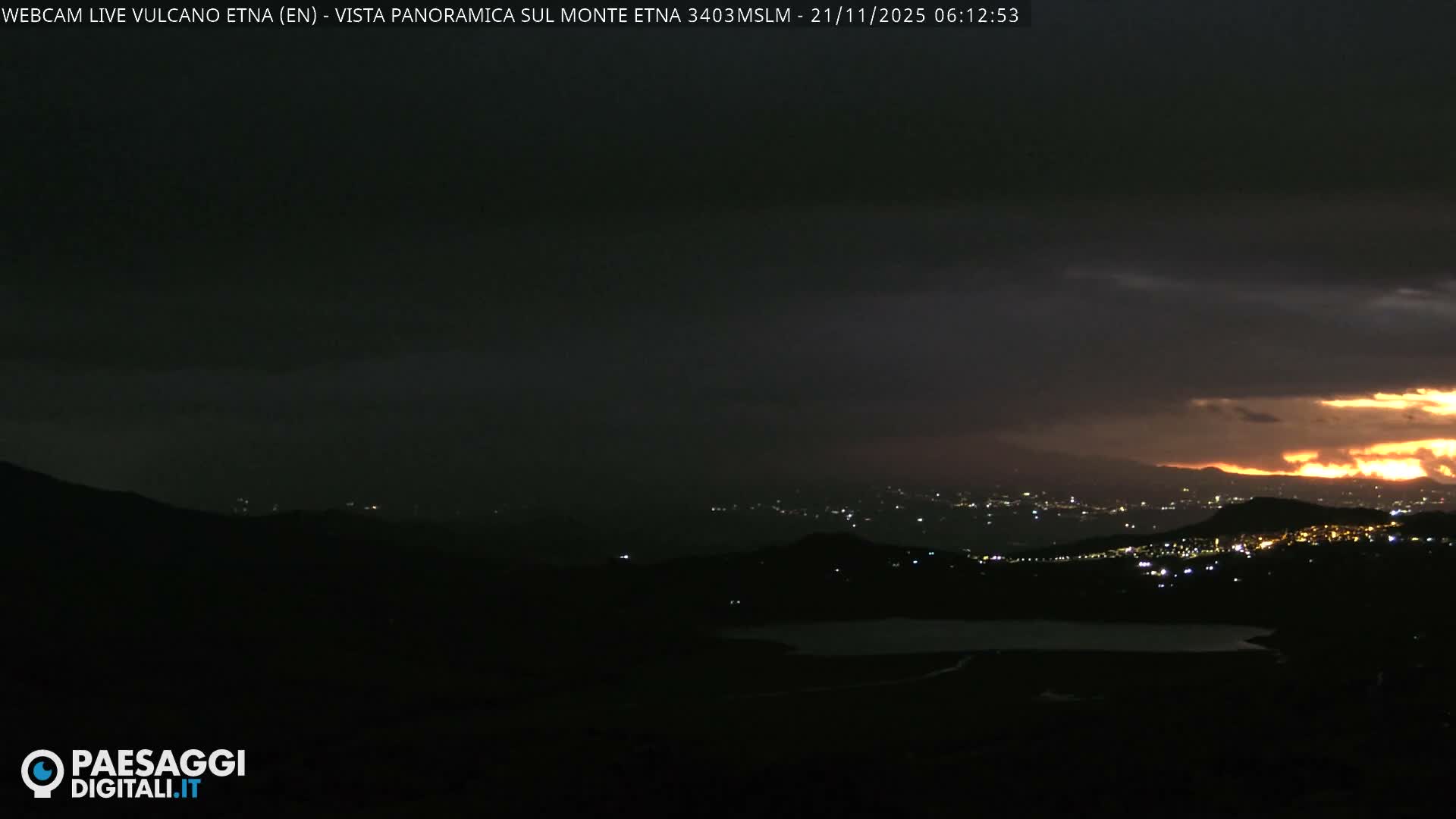 Etna Volcano , Monte Etna  & Agira City View Live Cam - Enna, Scily, Italy