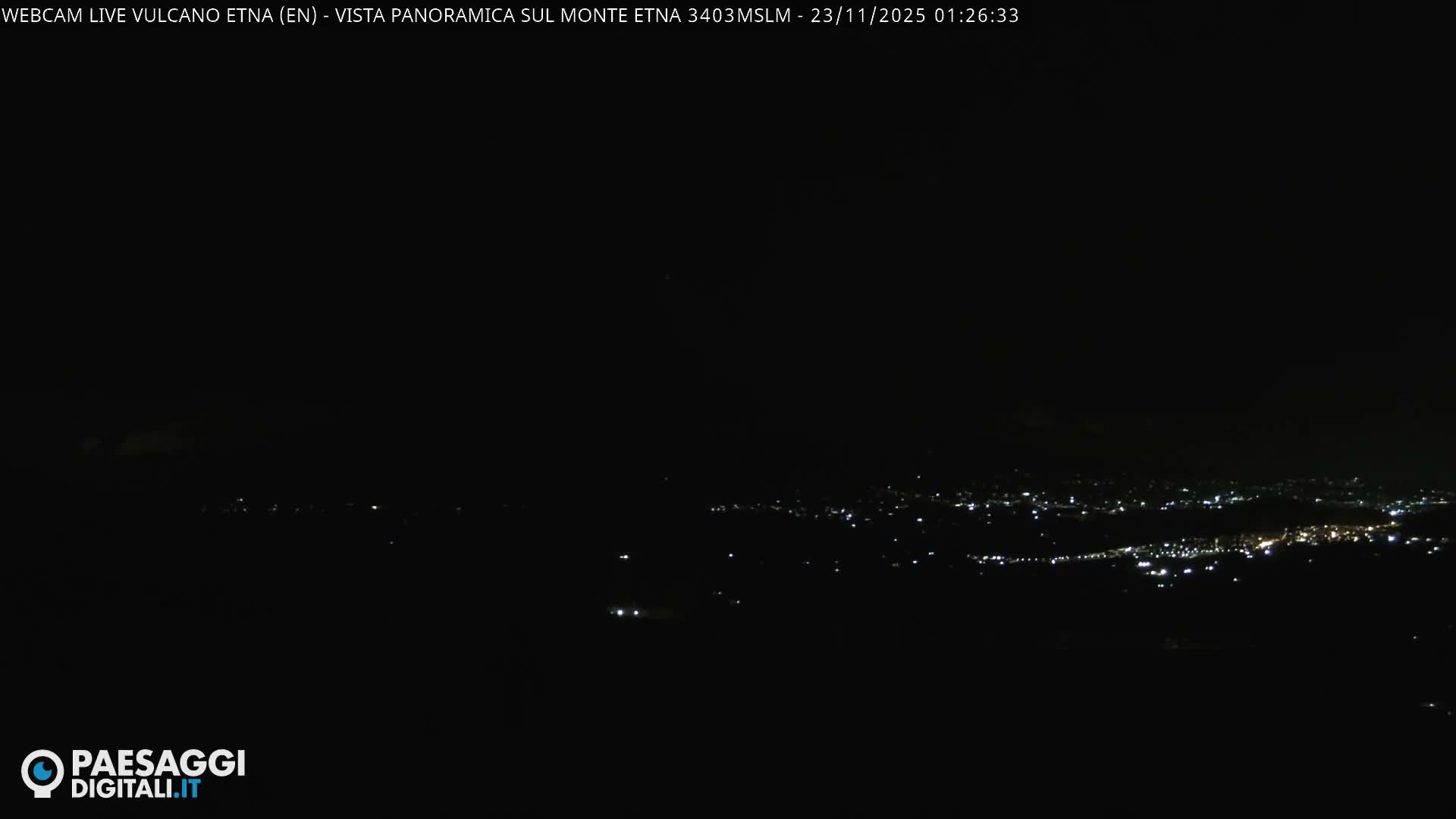 Etna Volcano , Monte Etna  & Agira City View Live Cam - Enna, Scily, Italy