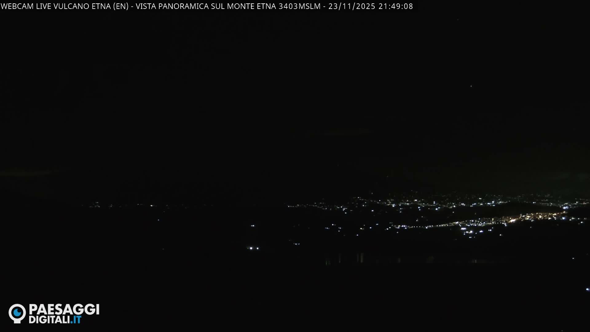 Etna Volcano , Monte Etna  & Agira City View Live Cam - Enna, Scily, Italy