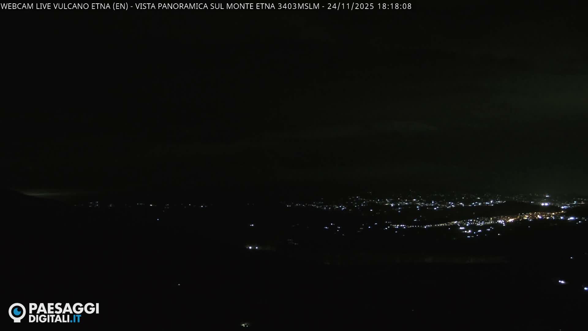 Etna Volcano , Monte Etna  & Agira City View Live Cam - Enna, Scily, Italy