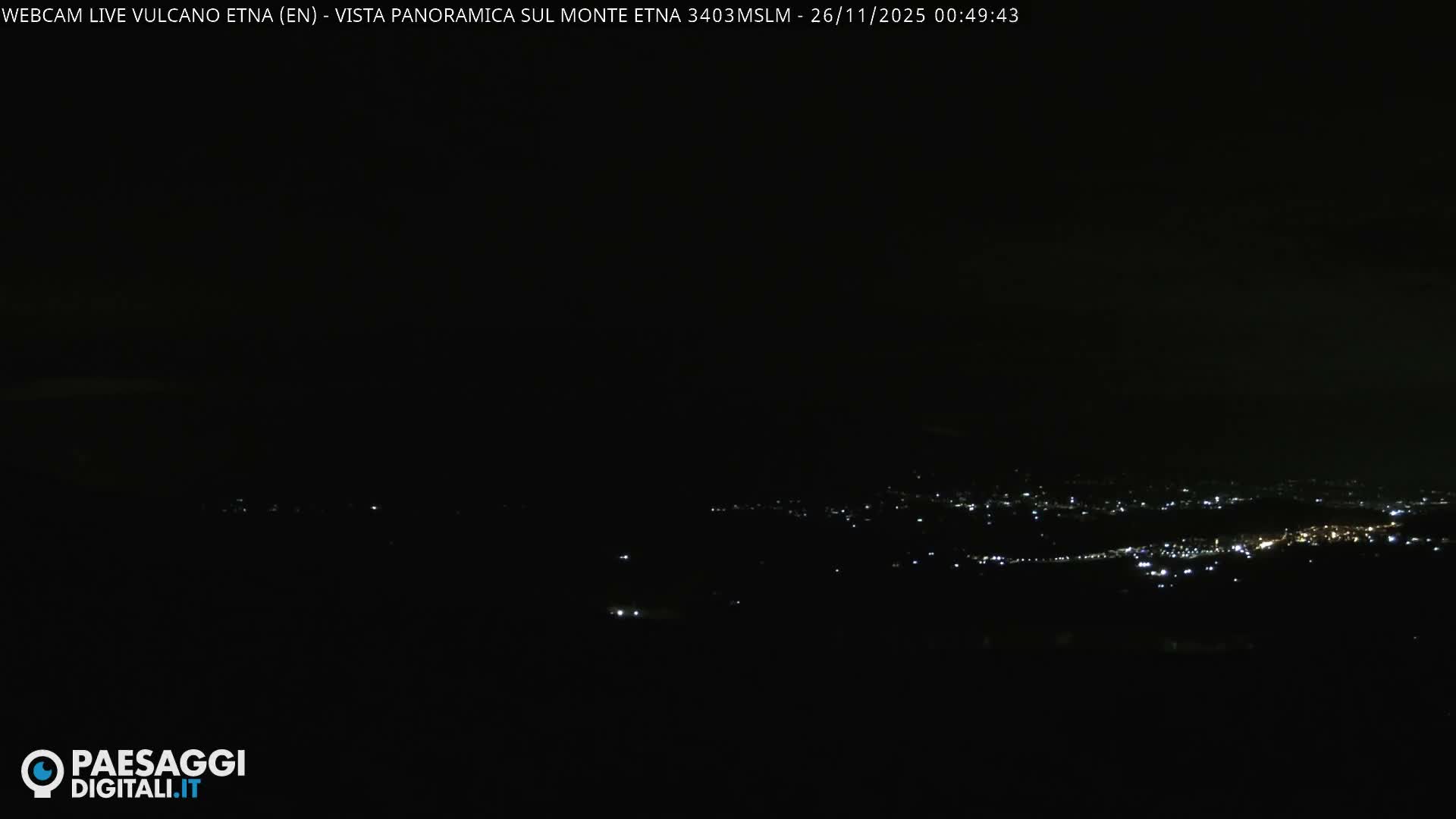 Etna Volcano , Monte Etna  & Agira City View Live Cam - Enna, Scily, Italy
