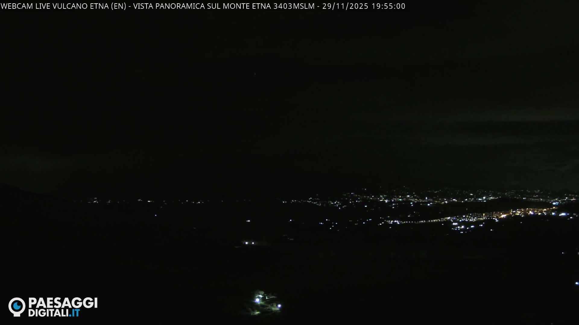 Etna Volcano , Monte Etna  & Agira City View Live Cam - Enna, Scily, Italy