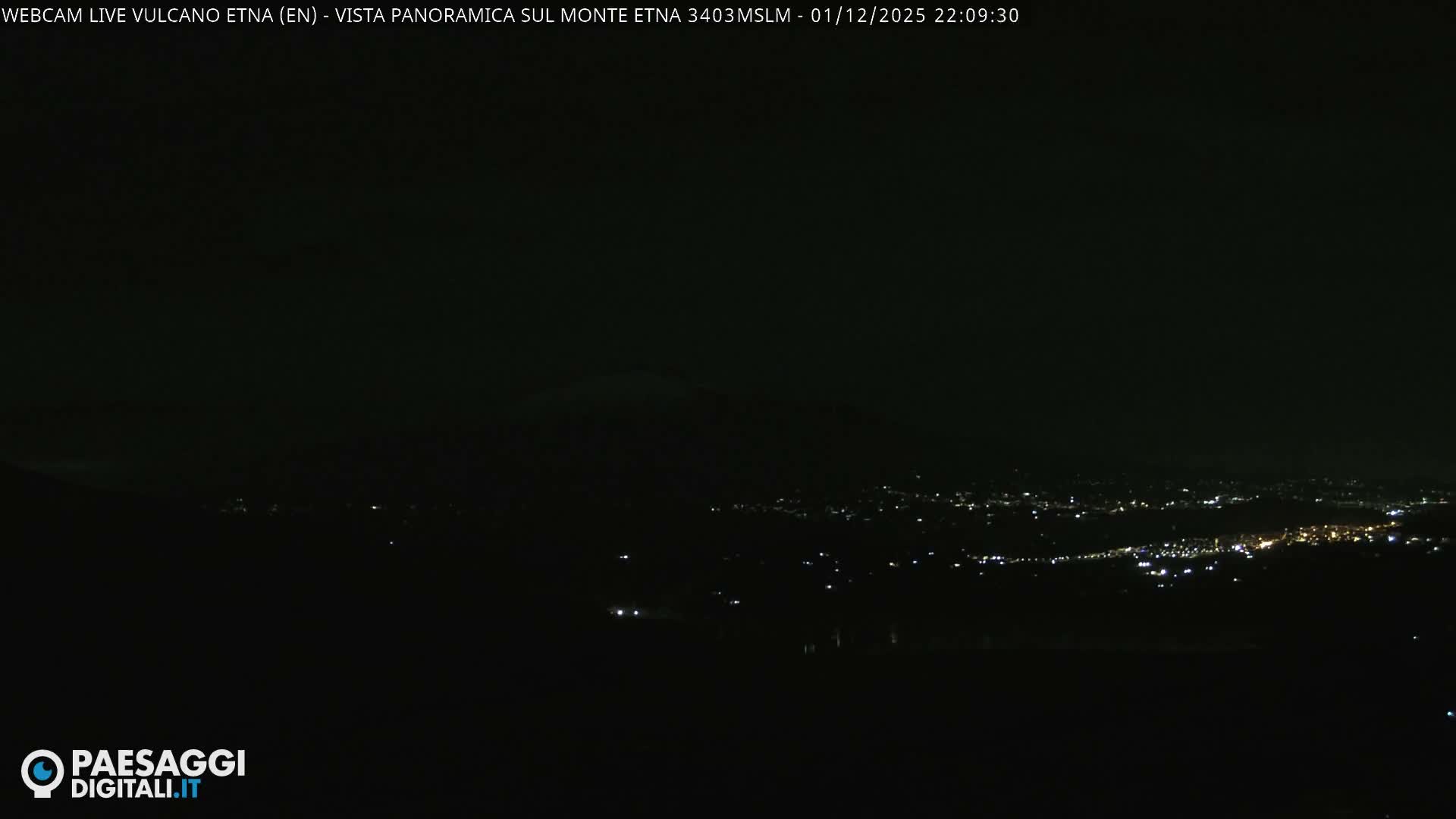 Etna Volcano , Monte Etna  & Agira City View Live Cam - Enna, Scily, Italy
