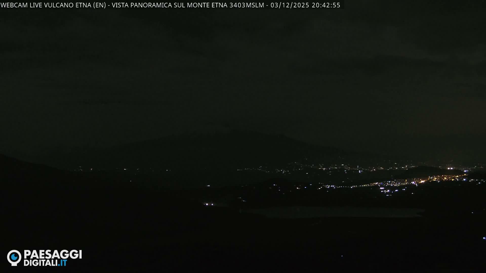 Etna Volcano , Monte Etna  & Agira City View Live Cam - Enna, Scily, Italy