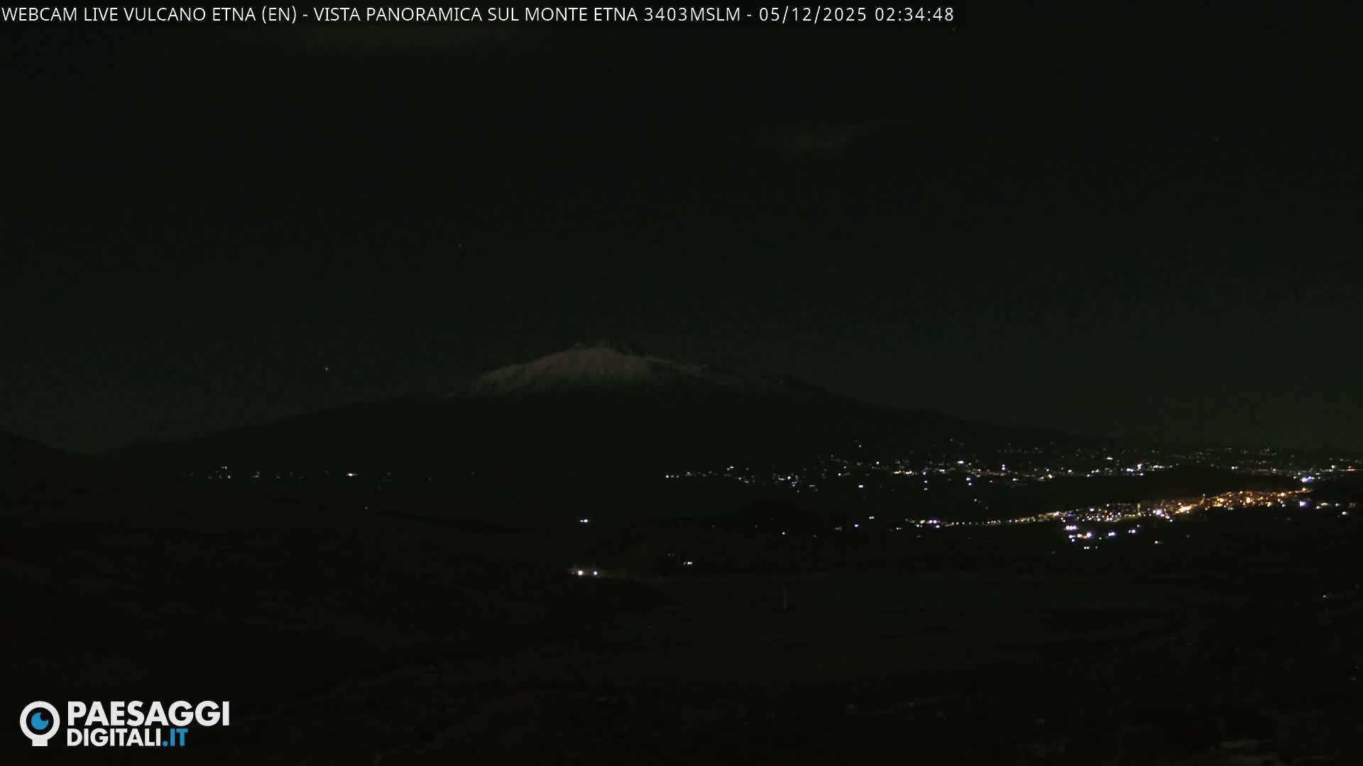 Etna Volcano , Monte Etna  & Agira City View Live Cam - Enna, Scily, Italy