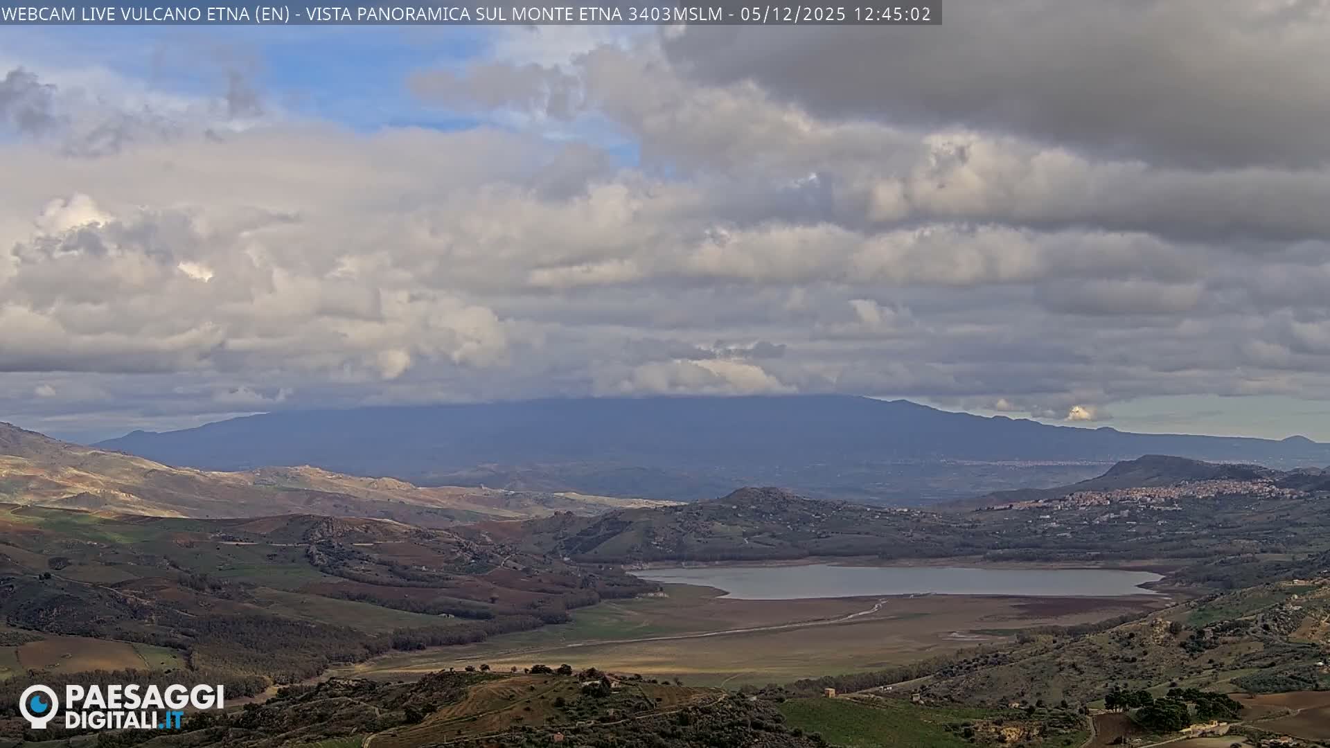 Etna Volcano , Monte Etna  & Agira City View Live Cam - Enna, Scily, Italy