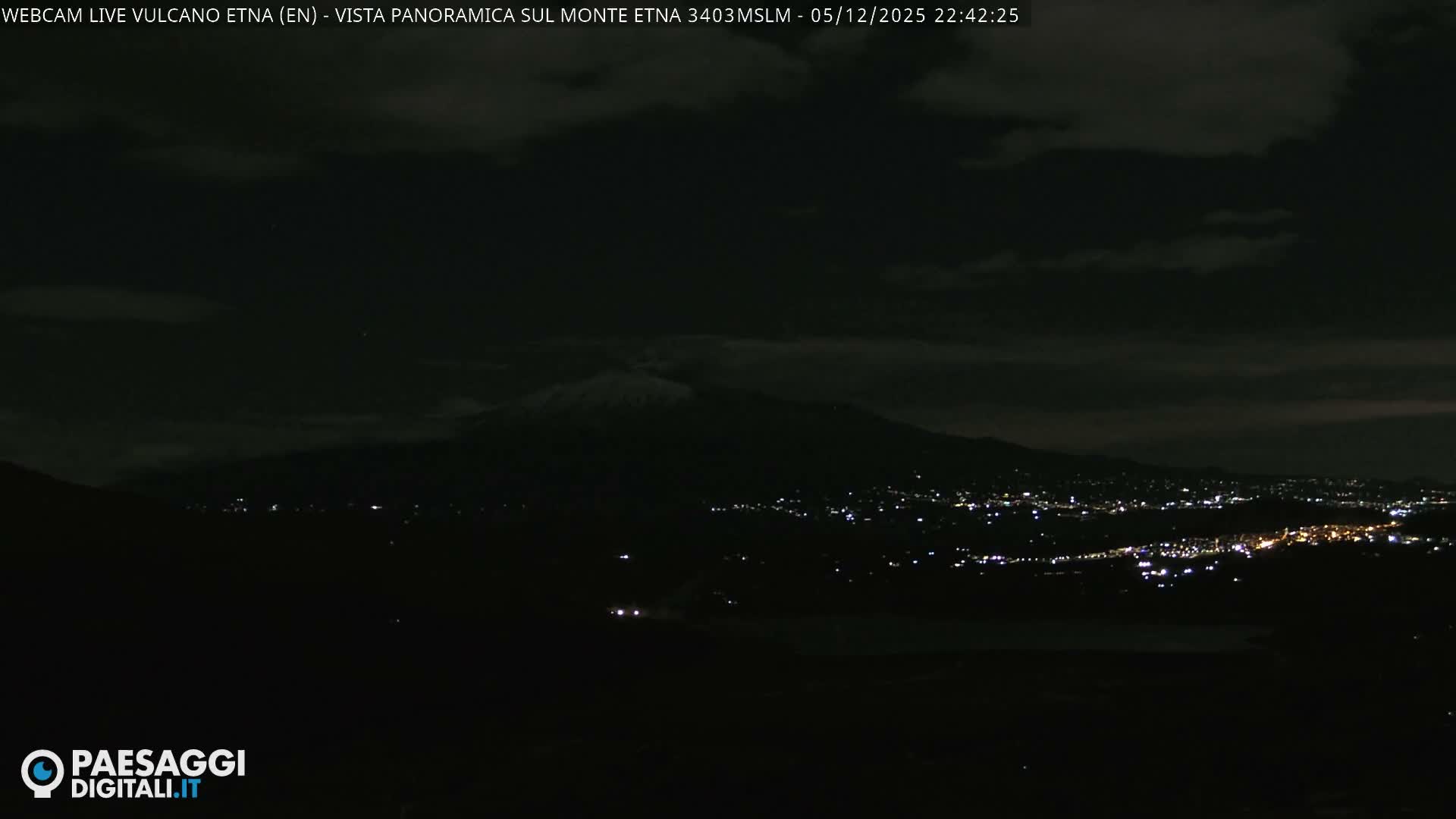 Etna Volcano , Monte Etna  & Agira City View Live Cam - Enna, Scily, Italy
