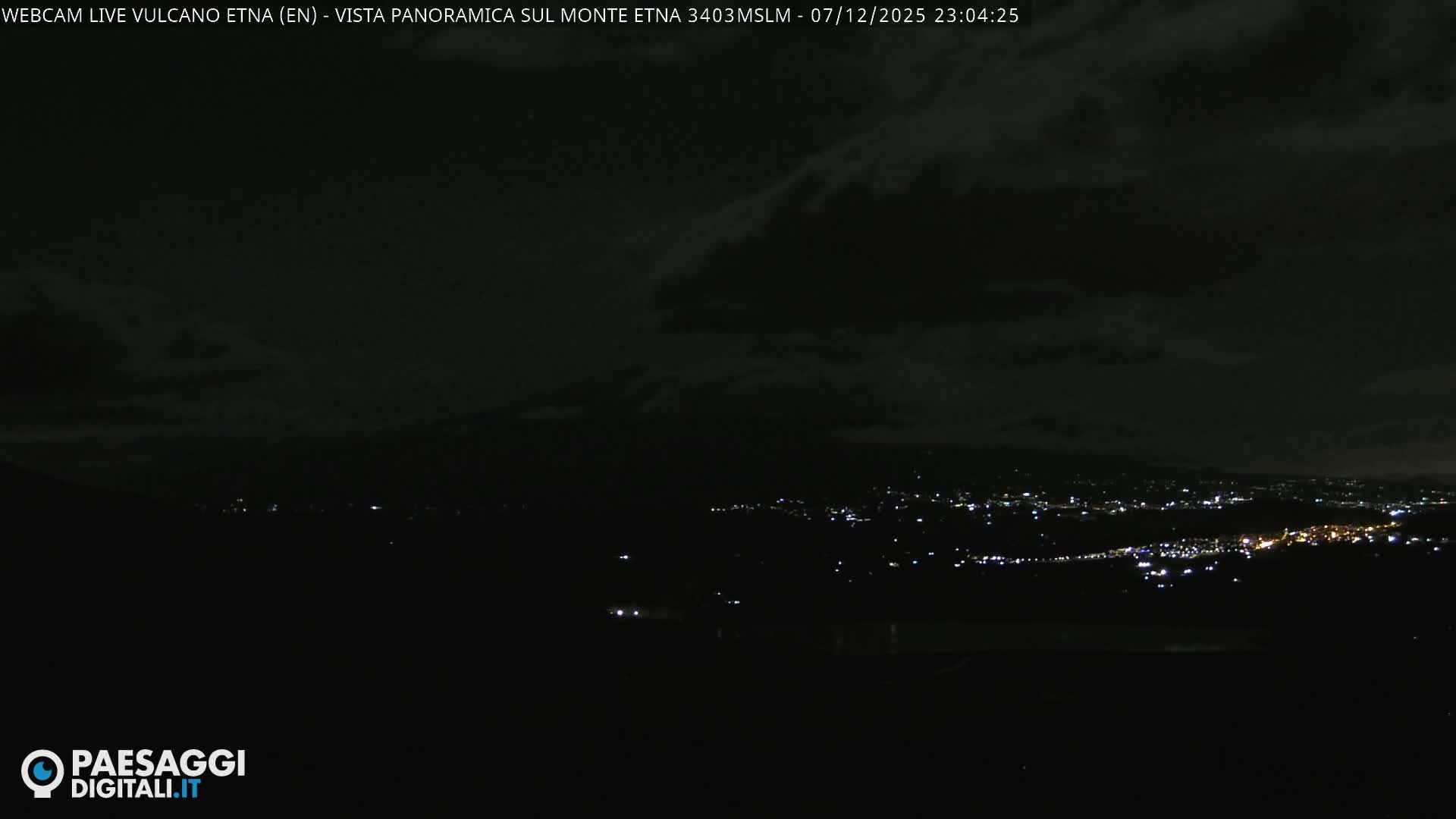 Etna Volcano , Monte Etna  & Agira City View Live Cam - Enna, Scily, Italy