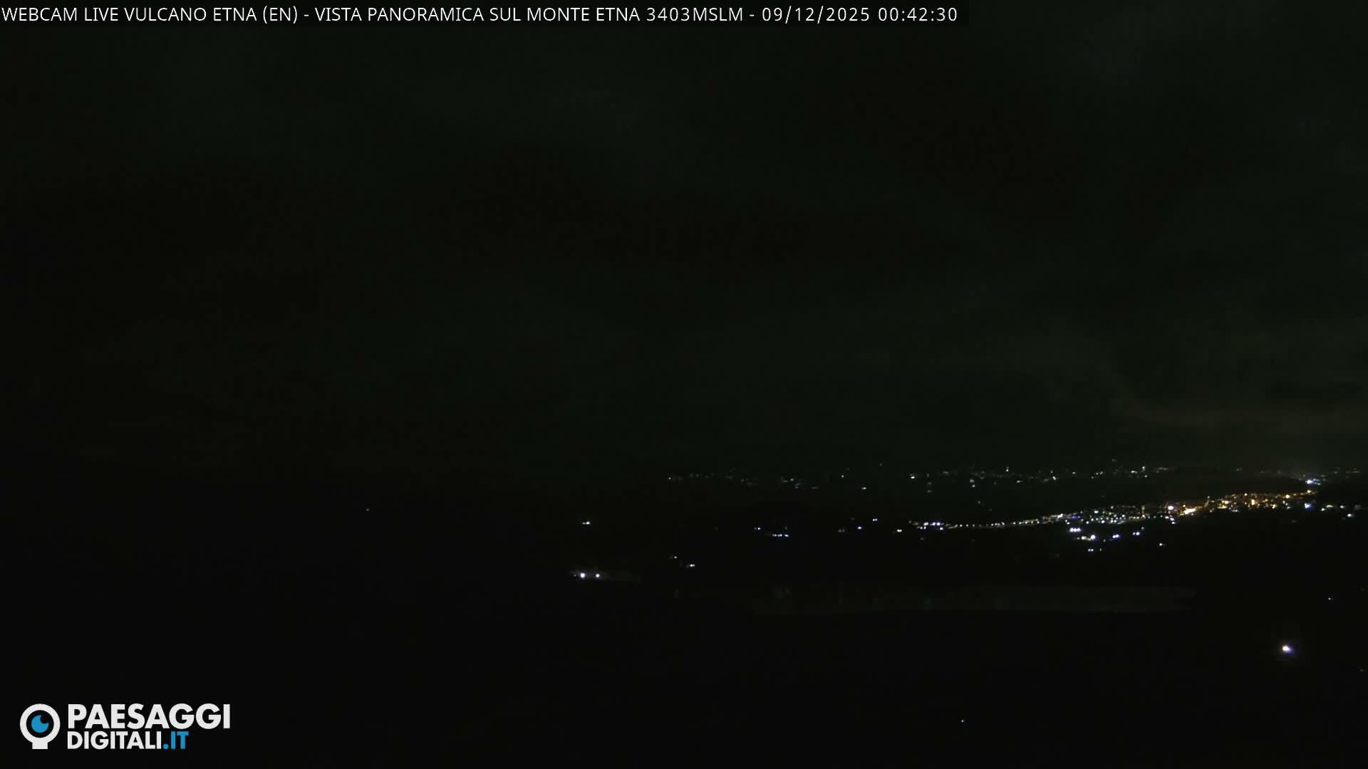Etna Volcano , Monte Etna  & Agira City View Live Cam - Enna, Scily, Italy