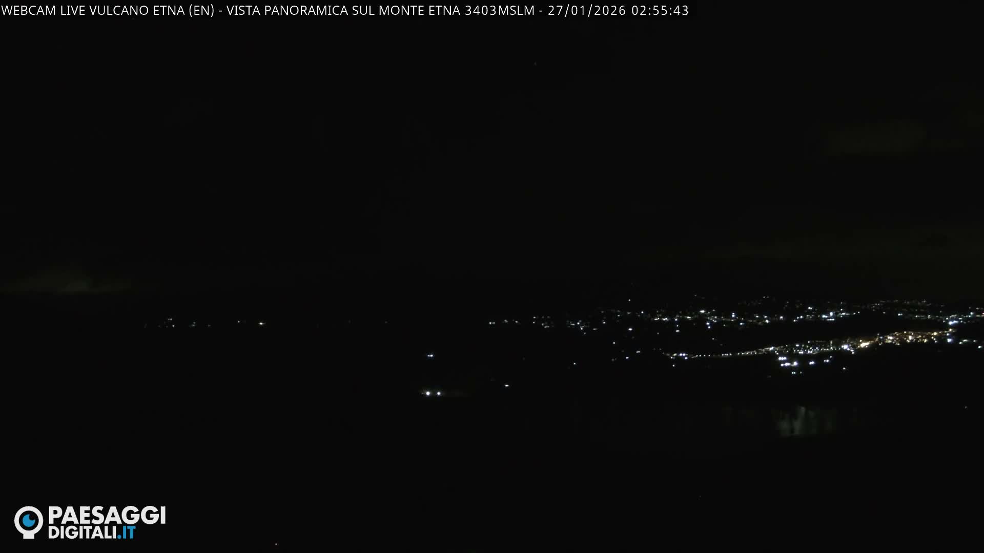 Etna Volcano , Monte Etna  & Agira City View Live Cam - Enna, Scily, Italy