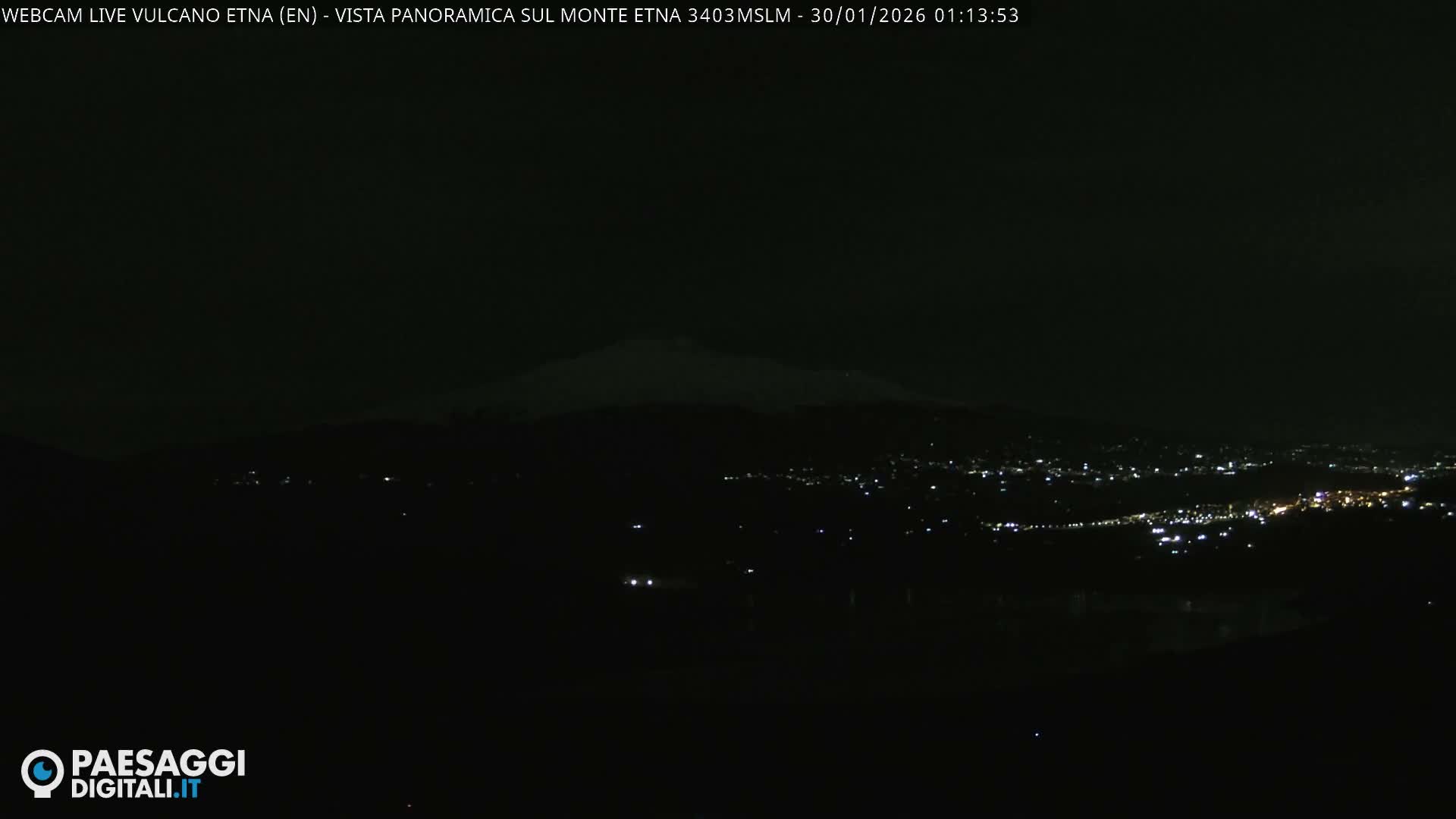 Etna Volcano , Monte Etna  & Agira City View Live Cam - Enna, Scily, Italy