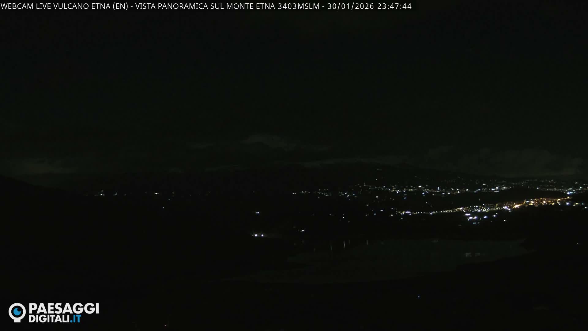 Etna Volcano , Monte Etna  & Agira City View Live Cam - Enna, Scily, Italy