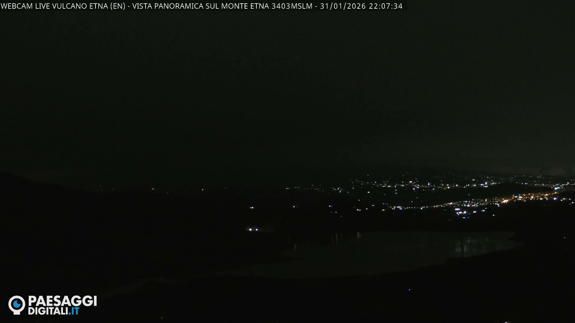 Etna Volcano , Monte Etna  & Agira City View Live Cam - Enna, Scily, Italy