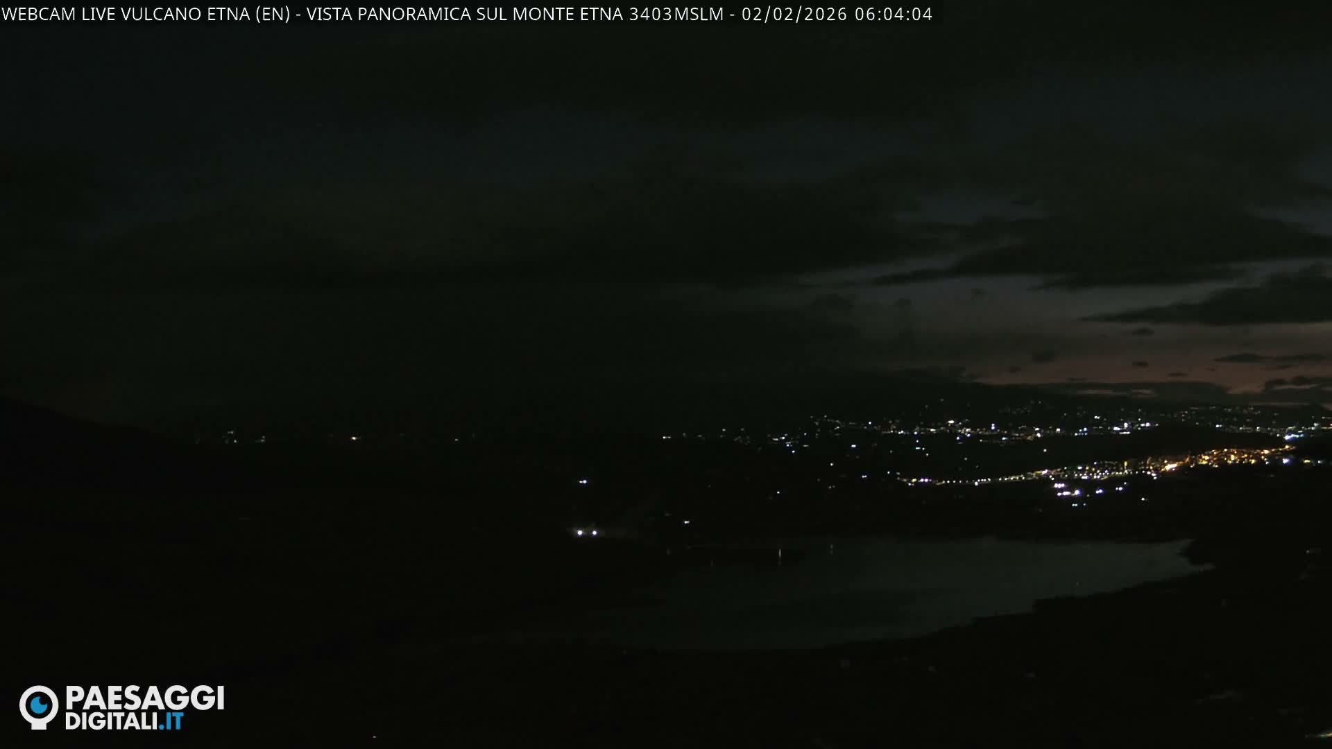 Etna Volcano , Monte Etna  & Agira City View Live Cam - Enna, Scily, Italy