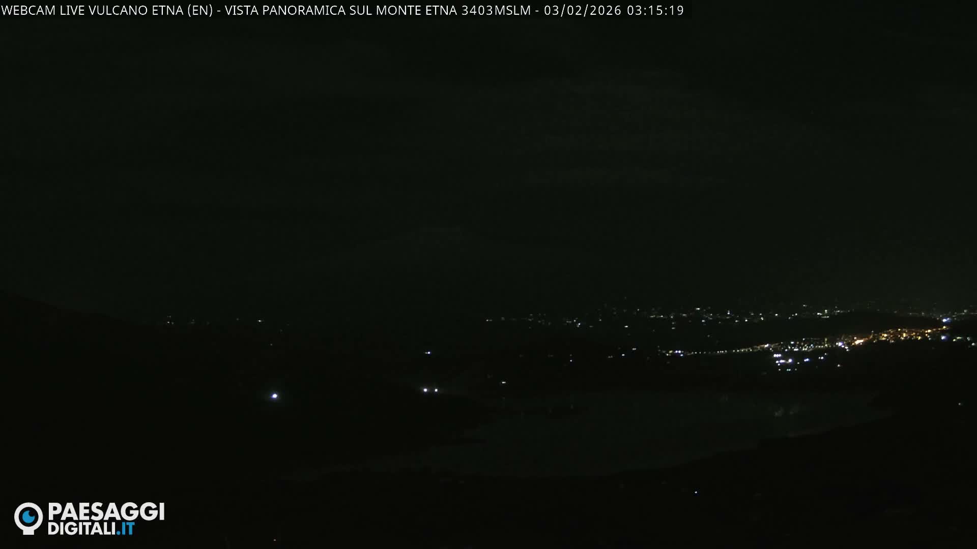 Etna Volcano , Monte Etna  & Agira City View Live Cam - Enna, Scily, Italy