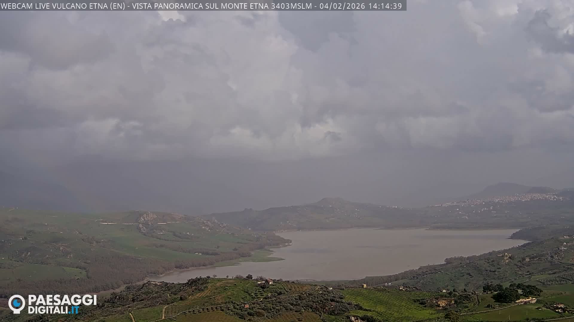 Etna Volcano , Monte Etna  & Agira City View Live Cam - Enna, Scily, Italy